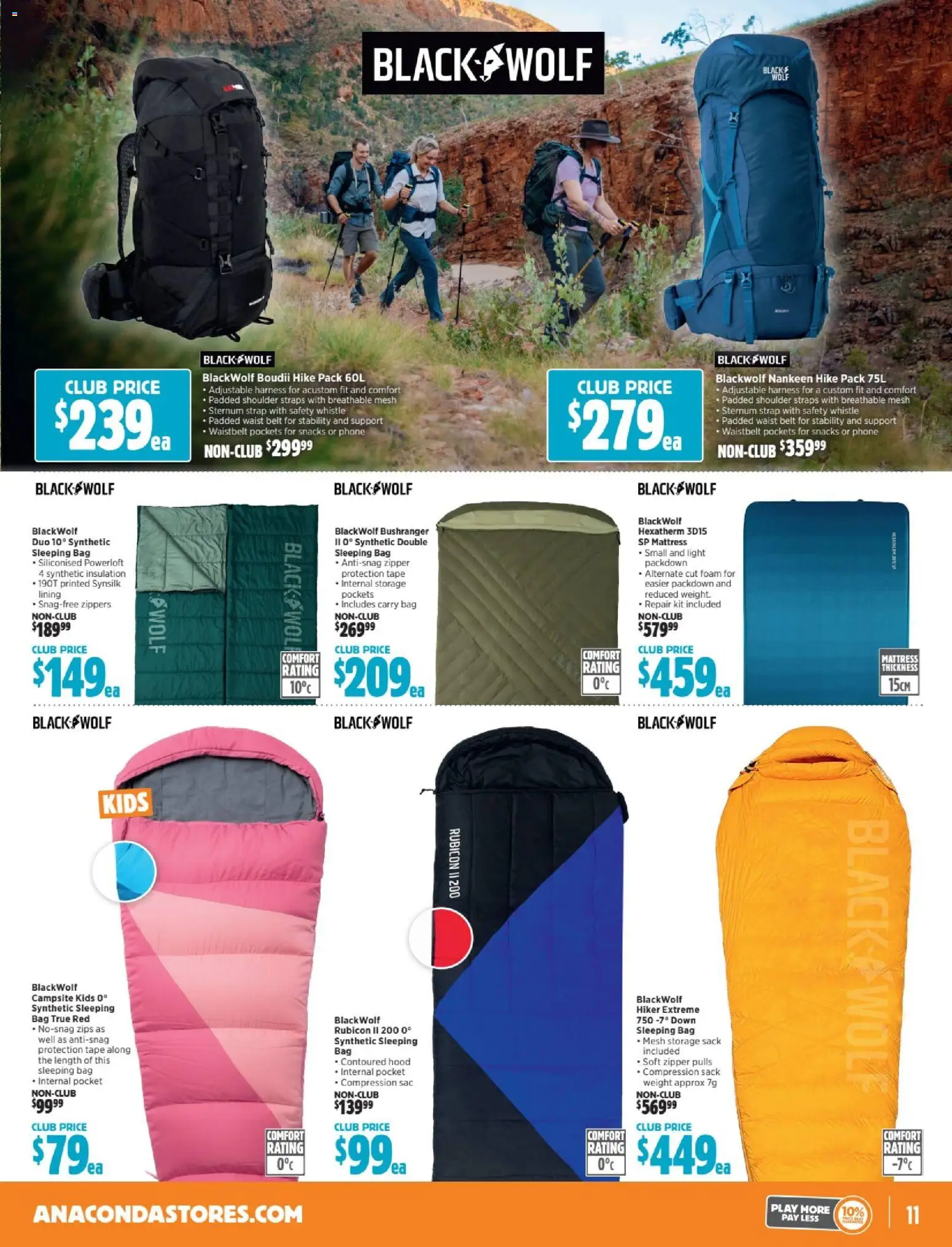 Anaconda catalogue - valid from 27.10.2025 | Page: 11 | Products: Light, Belt, Bag, Mattress