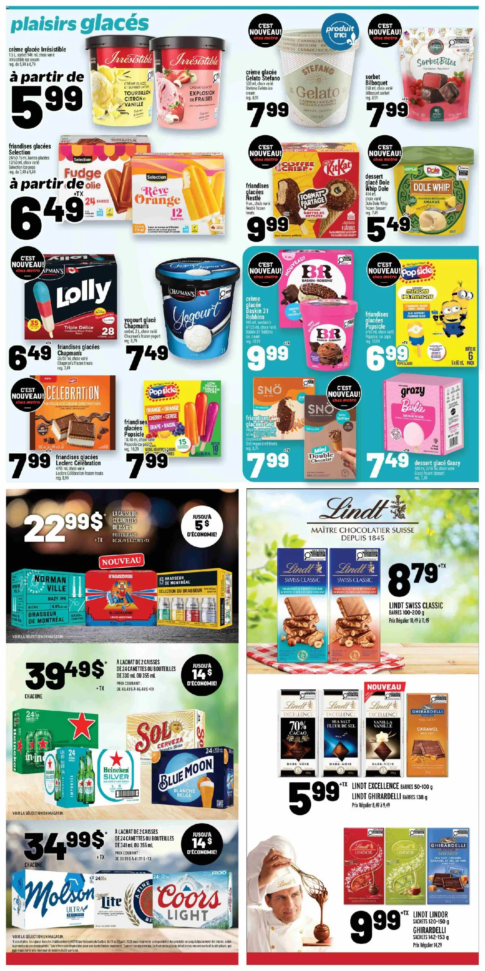 Metro flyer valid from 23.04.2026 | Page: 19 | Products: Cookies, Ice cream, Butter, Yogurt