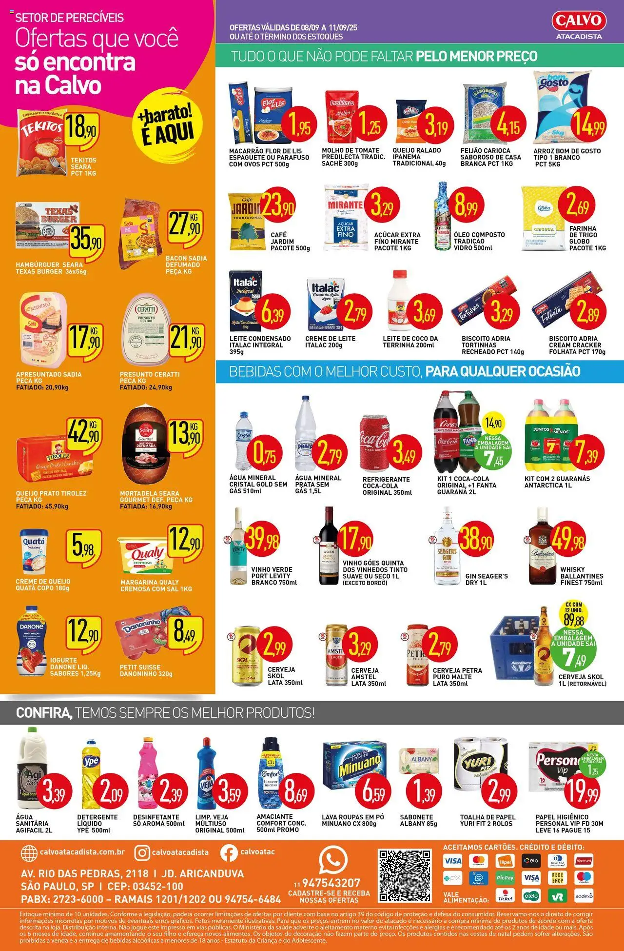 Calvo Atacadista Folheto - válido de 08.09.2025 | Página: 2 | Produtos: Pó, Óleo, Sal, Leite condensado