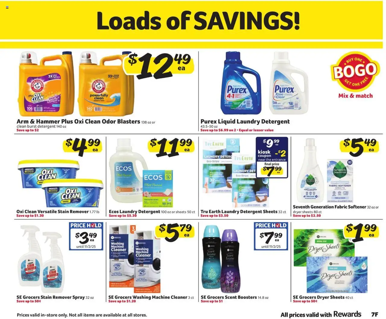 Winn Dixie In-Store Flyer - valid from 01.10.2025 | Page: 7 | Products: Hammer, Fabric softener, Detergent, Washing machine
