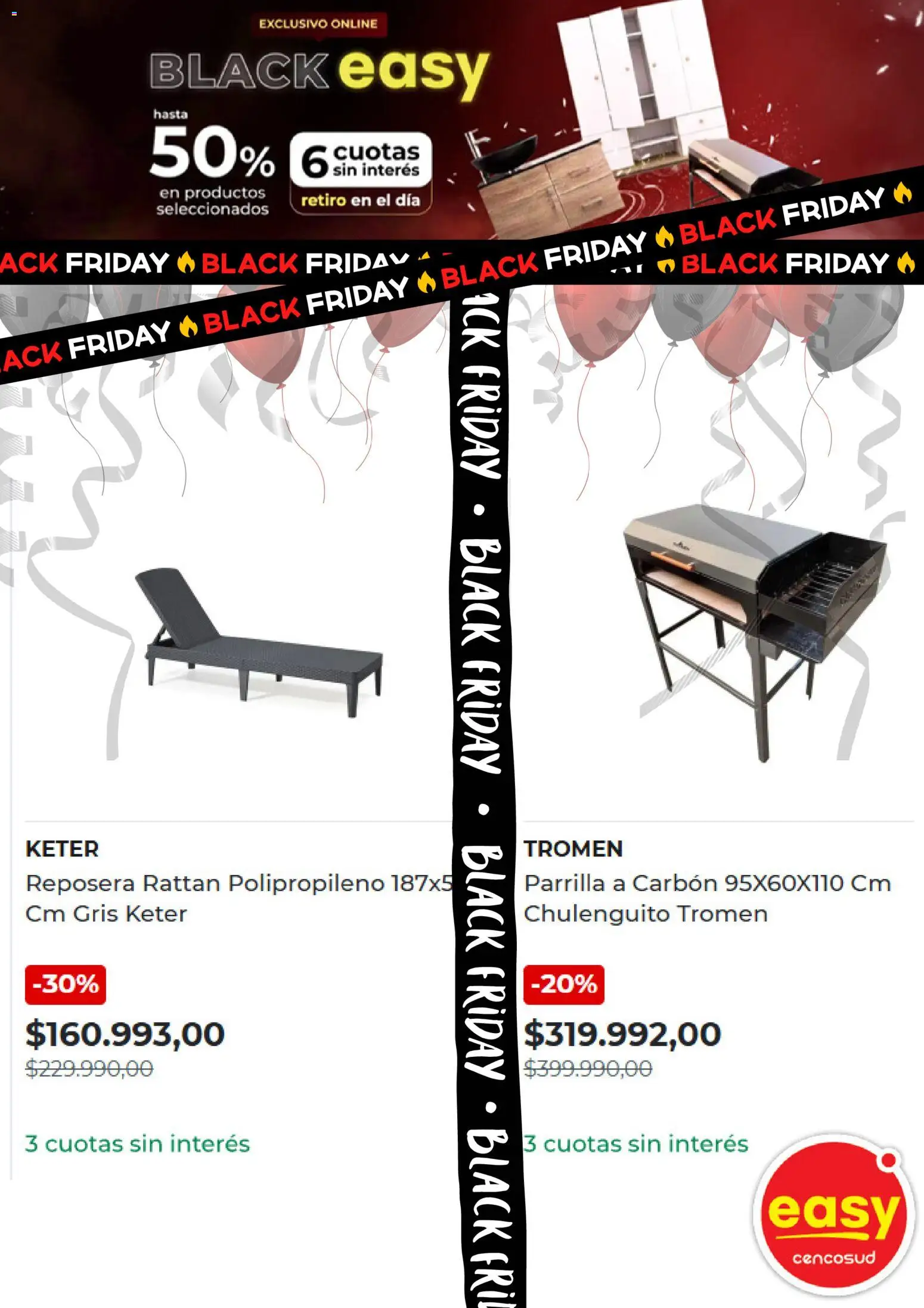 Easy Black Friday │ válido desde el 28.11.2025 | Página: 3 | Productos: Reposera, Parrilla