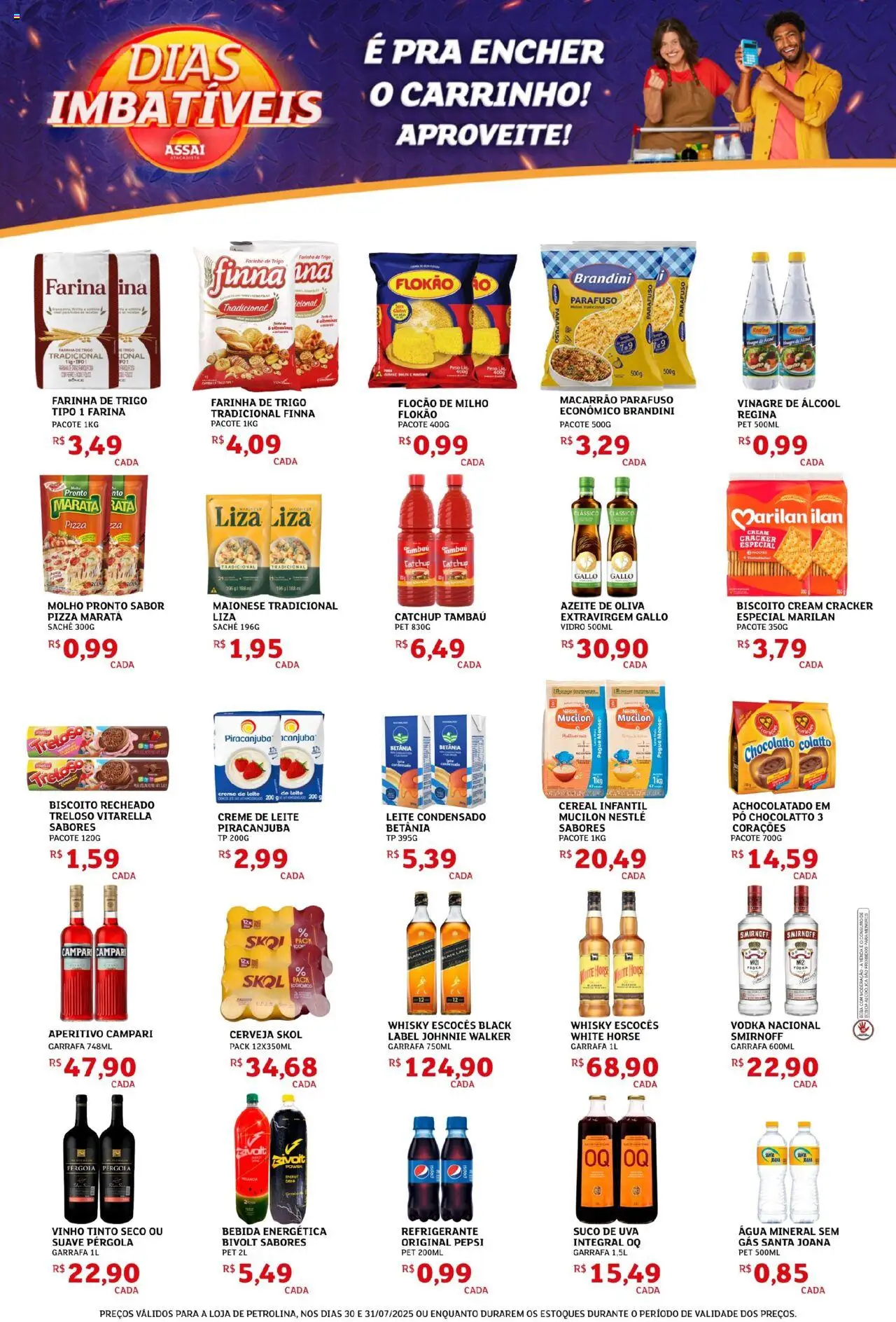 Assaí Atacadista Folheto - válido de 30.07.2025 | Página: 2 | Produtos: Achocolatado, Pizza, Mucilon, Azeite