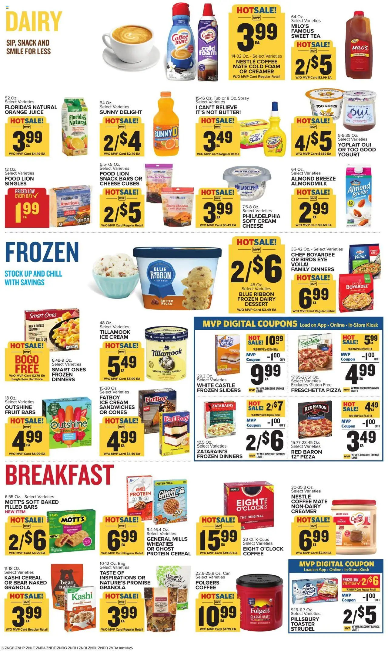 Food Lion Weekly - NC - valid from 13.08.2025 | Page: 11 | Products: Toaster, Butter, Coffee, Ice cream