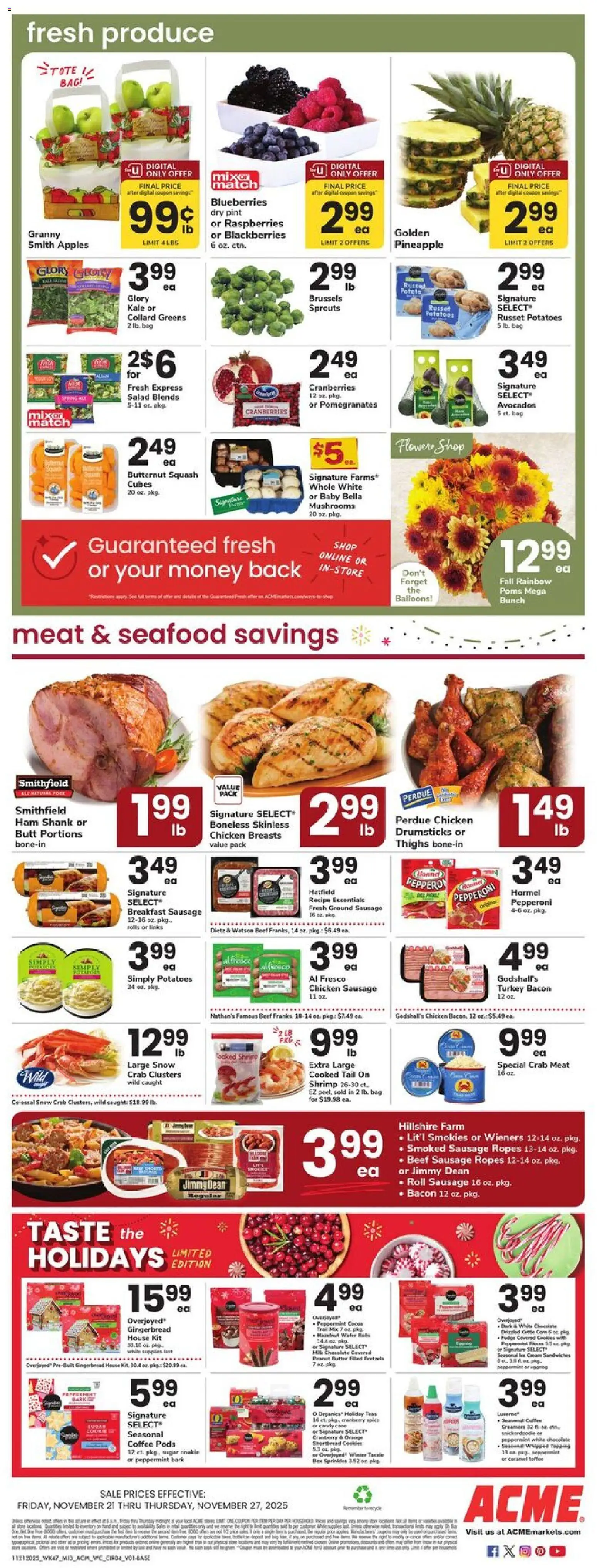 Acme Weekly Ad - PA - valid from 21.11.2025 | Page: 5 | Products: Chocolate, Apples, Beef, Pineapple