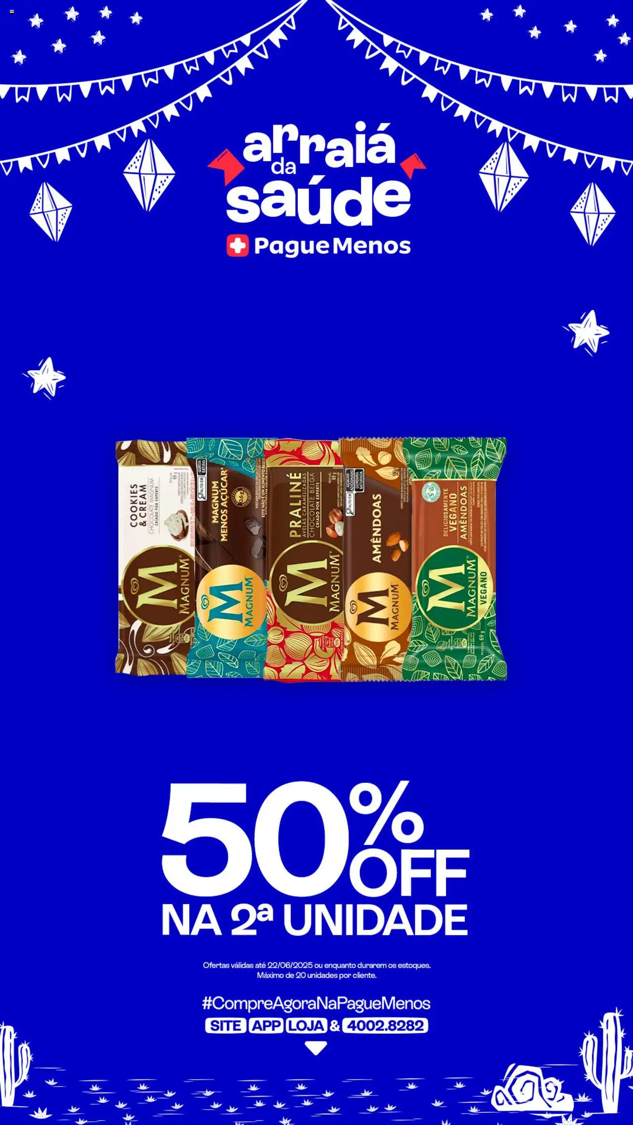 Pague Menos Folheto - válido de 16.06.2025 | Página: 1 | Produtos: Chocolate, Açúcar, Amêndoas, Cookies