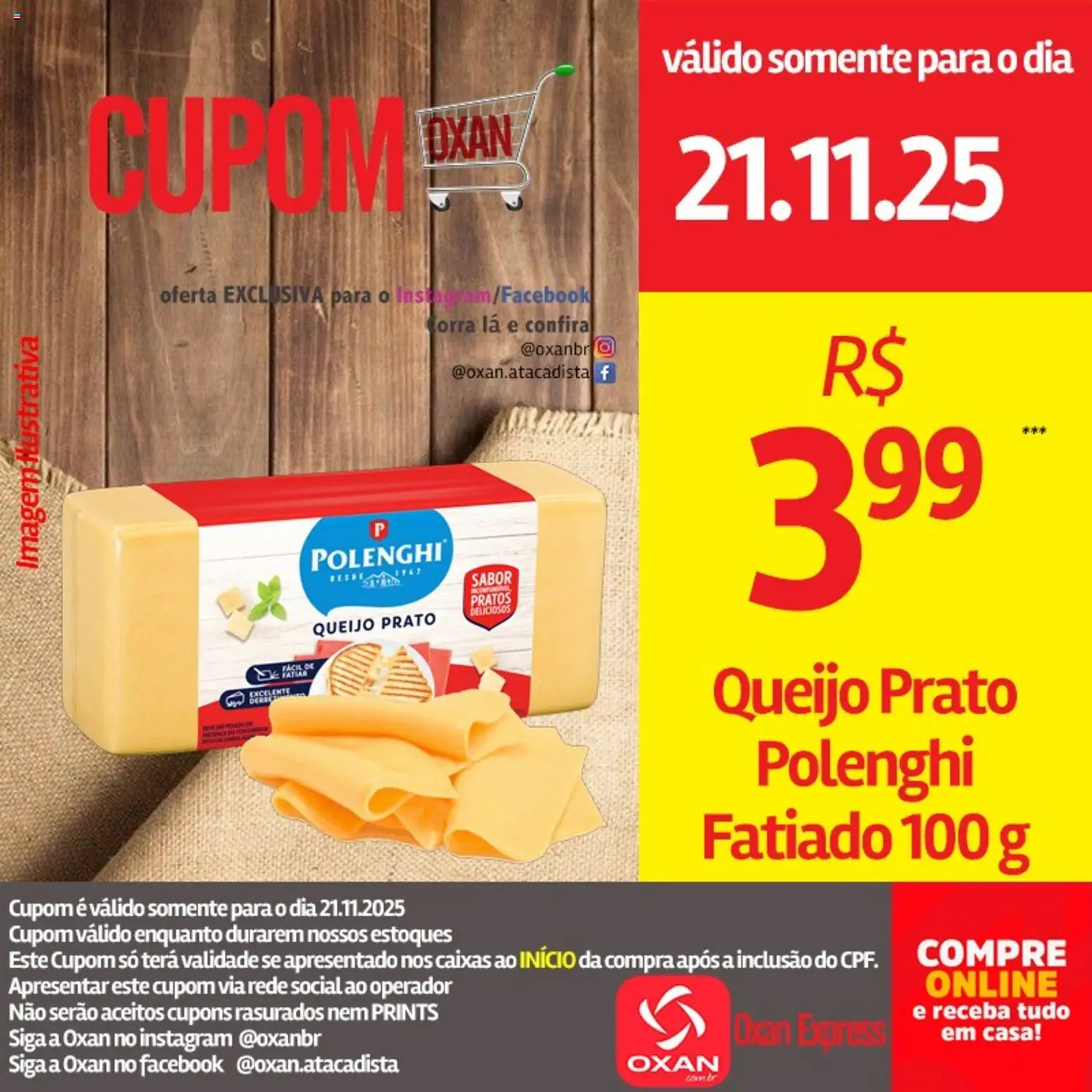 Oxan Atacadista Folheto - válido de 21.11.2025 | Página: 4 | Produtos: Queijo