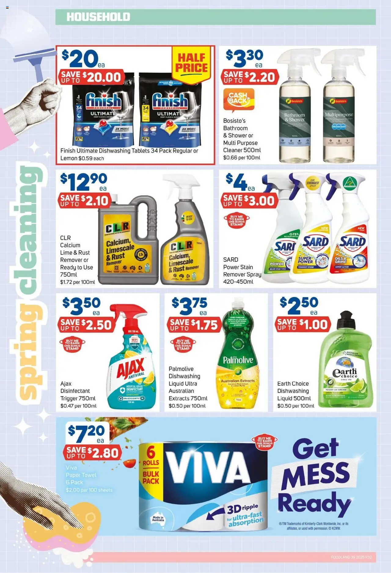 Foodland catalogue - valid from 24.09.2025 | Page: 32 | Products: Lemon, Lime, Tablets, Bathroom