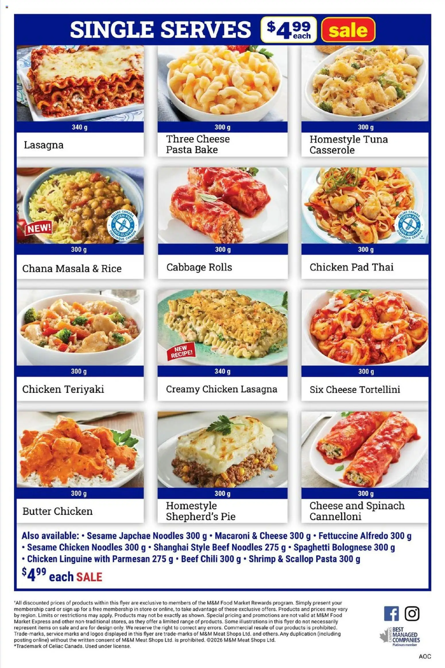 M&M Food Market flyer valid from 23.04.2026 | Page: 11 | Products: Noodles, Pasta, Cheese, Chicken