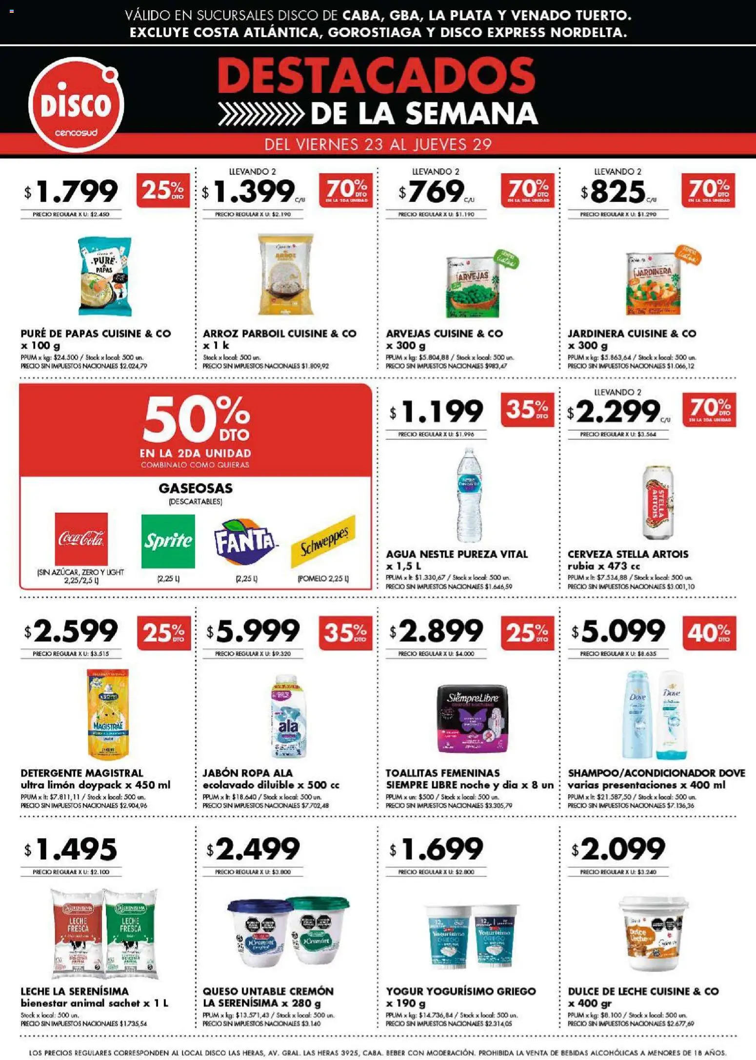 Disco - Destacados │ válido desde el 22.01.2026 | Página: 1 | Productos: Disco, Arvejas, Detergente, Cerveza