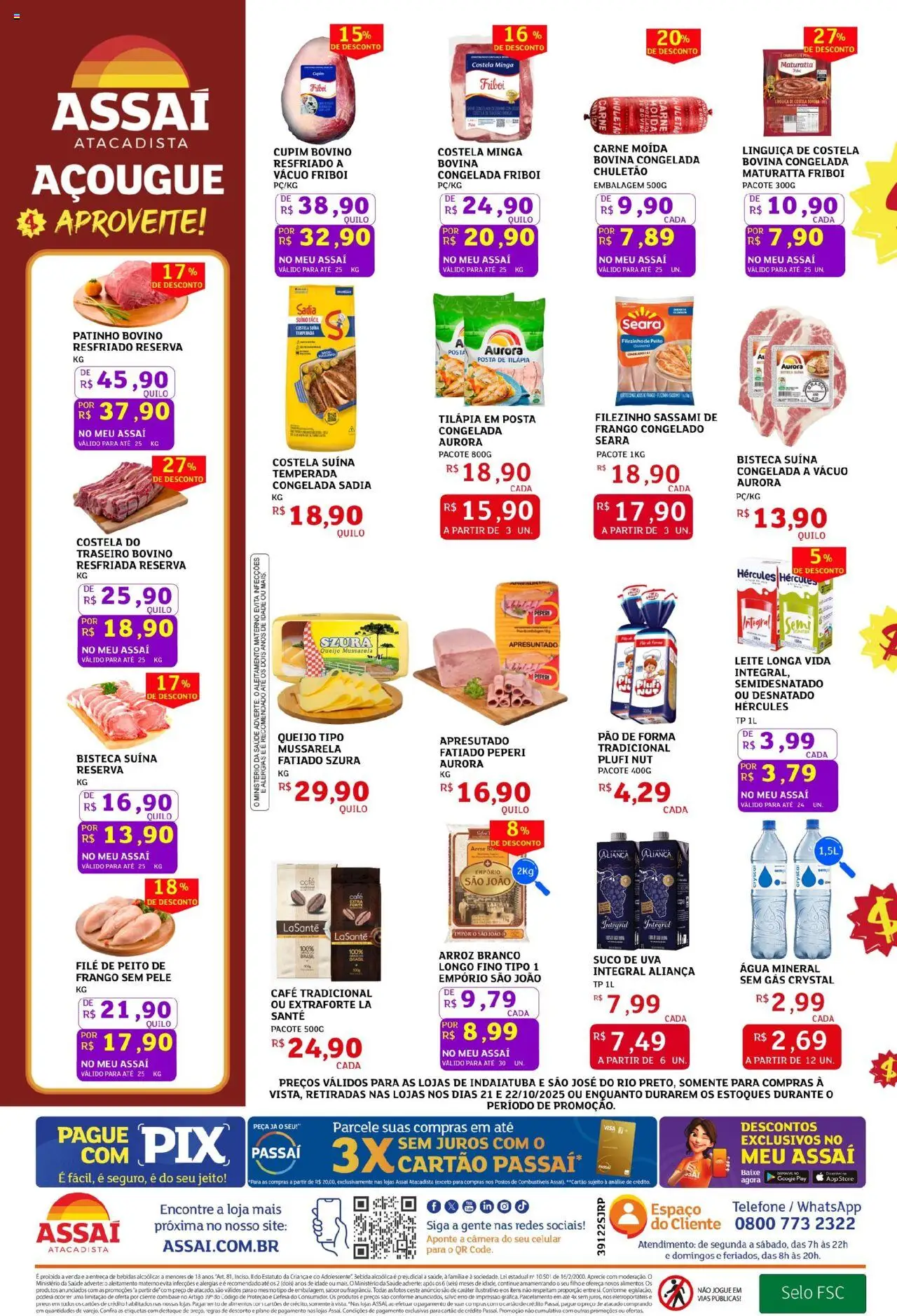 Assaí Atacadista Folheto - válido de 21.10.2025 | Página: 2 | Produtos: Celular, Aliança, Frango, Mussarela