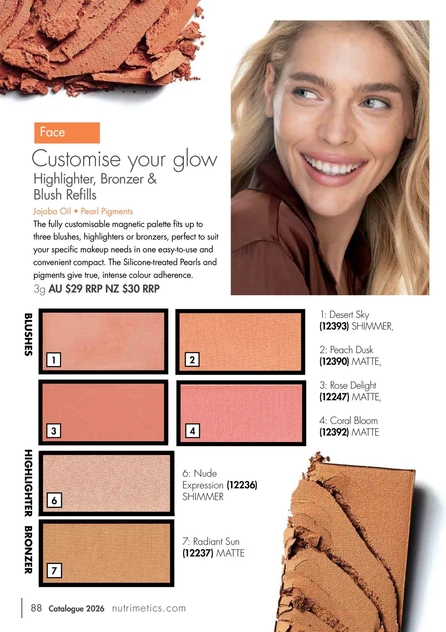 Nutrimetics catalogue - valid from 01.01.2026 | Page: 88 | Products: Bronzer, Blush, Highlighter, Suit