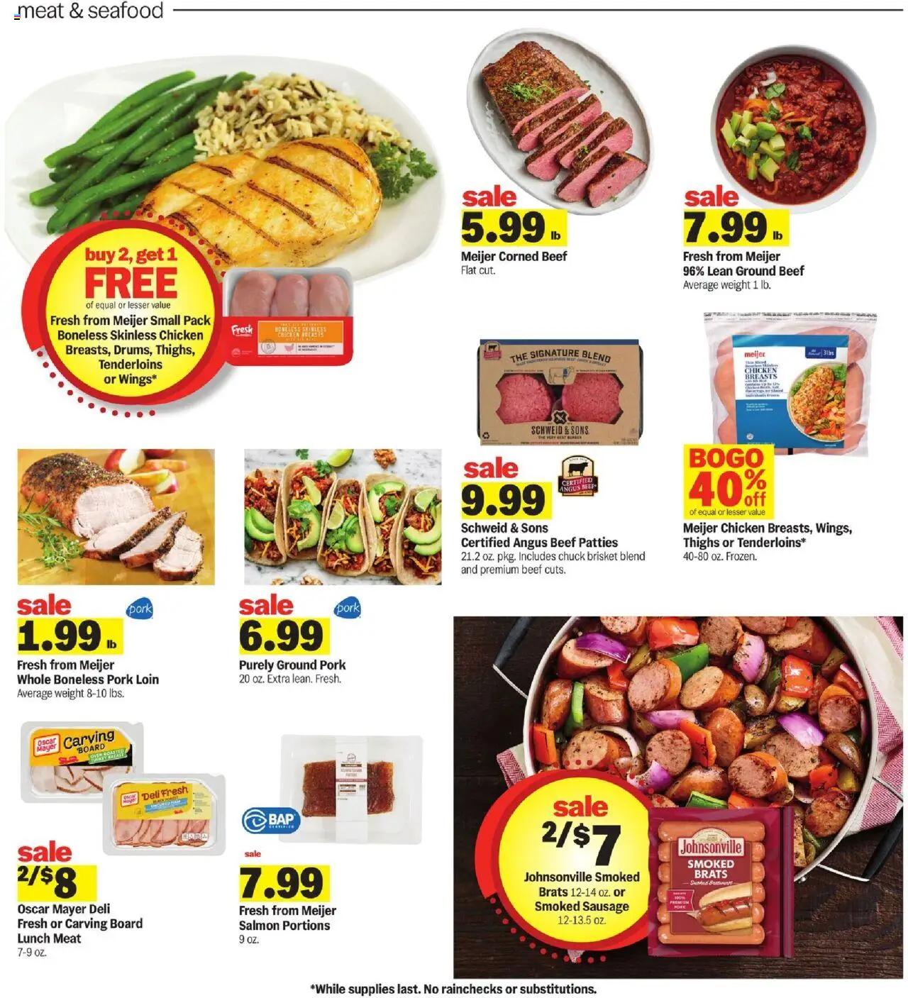 Meijer Weekly Ad - valid from 01.10.2025 | Page: 6 | Products: Ham, Beef, Seafood, Weight