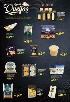 Bistek Supermercados ofertas Especial Queijos - Pré-Visualização do folheto da loja Bistek Supermercados, válido de 01.04.2026 | Página: 2 | Produtos: Provolone, Cheddar, Gouda, Queijo parmesão