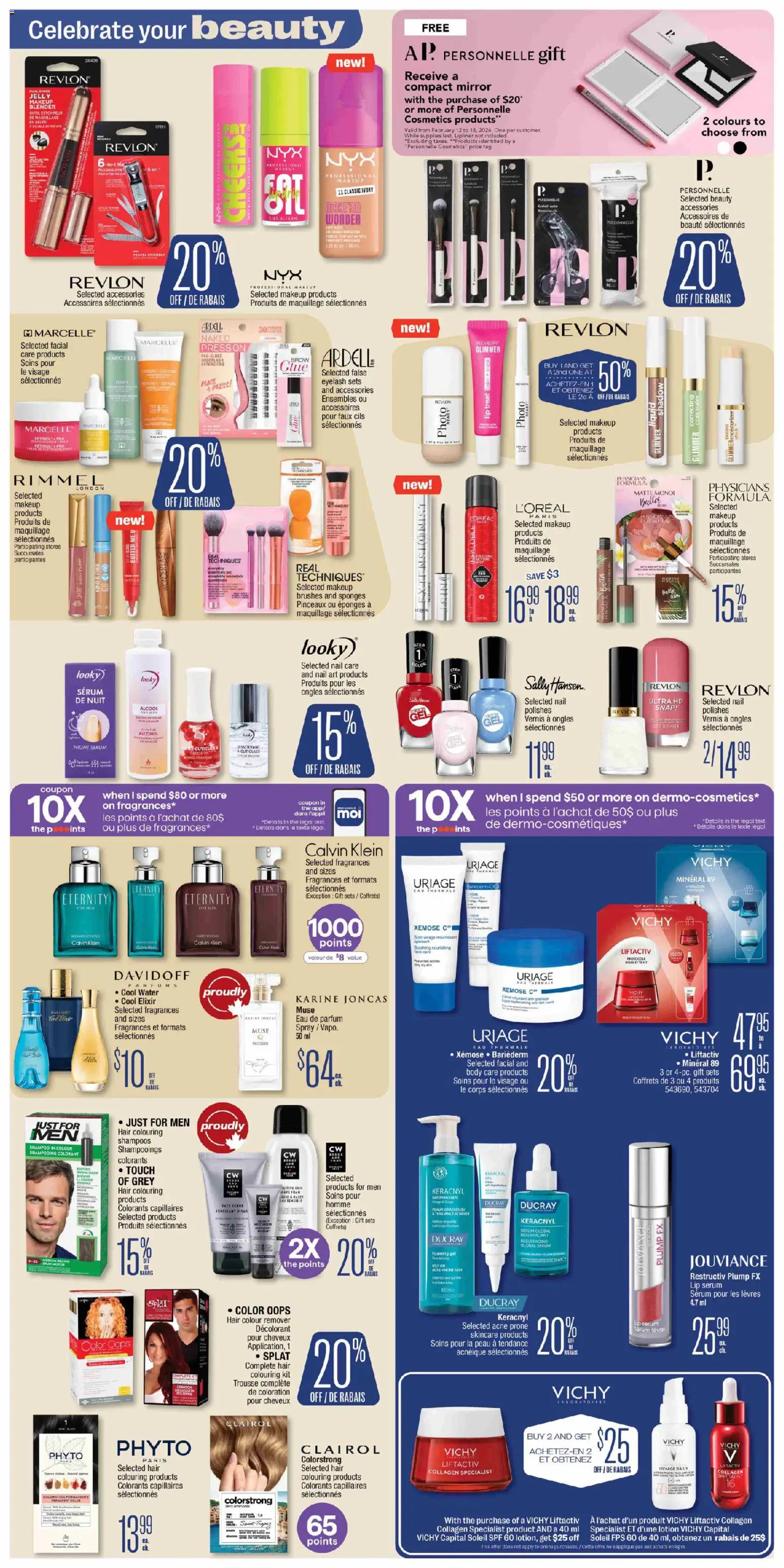 Jean Coutu flyer valid from 12.02.2026 | Page: 4 | Products: Concealer, Blush, Shampoo, Butter