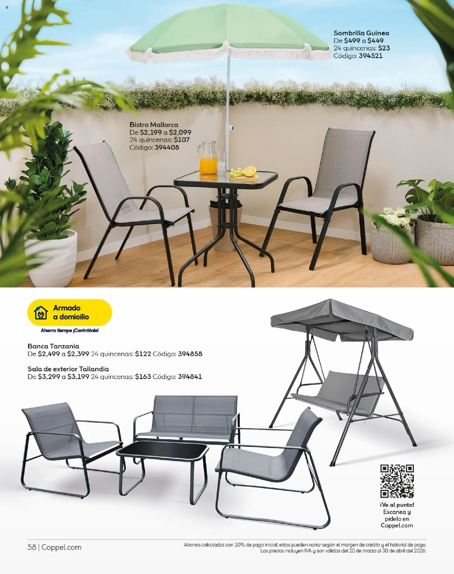 Nuevas ofertas de Coppel válidas en toda la República Mexicana desde el 01.03.2026. ¡Encuentra las mejores ofertas en Coppel catálogo Vacaciones Semana Santa! | Página: 58 | Productos: Sombrilla