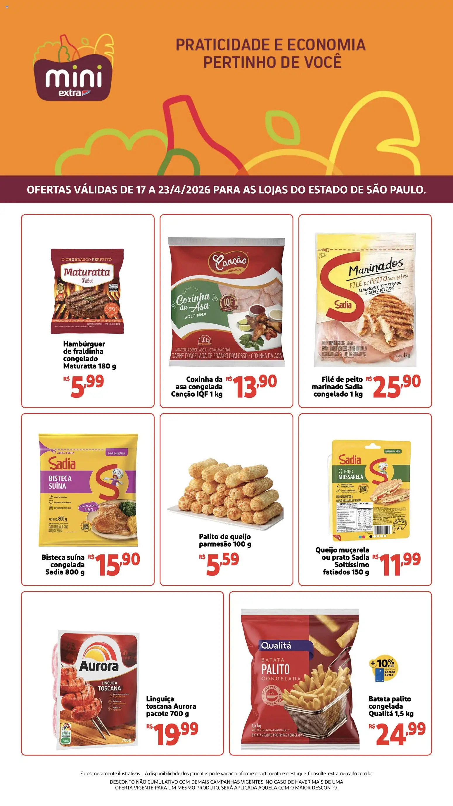 Mini Extra Folheto - válido de 17.04.2026 | Página: 1 | Produtos: Air fryer, Cálcio, Batata, Soja