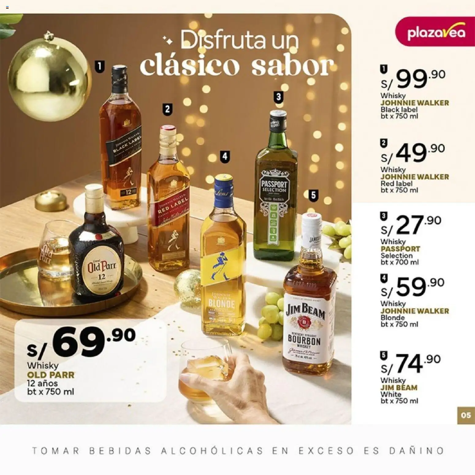 Catálogo Plaza Vea válido desde 26.12.2025 | Página: 5 | Productos: Whisky