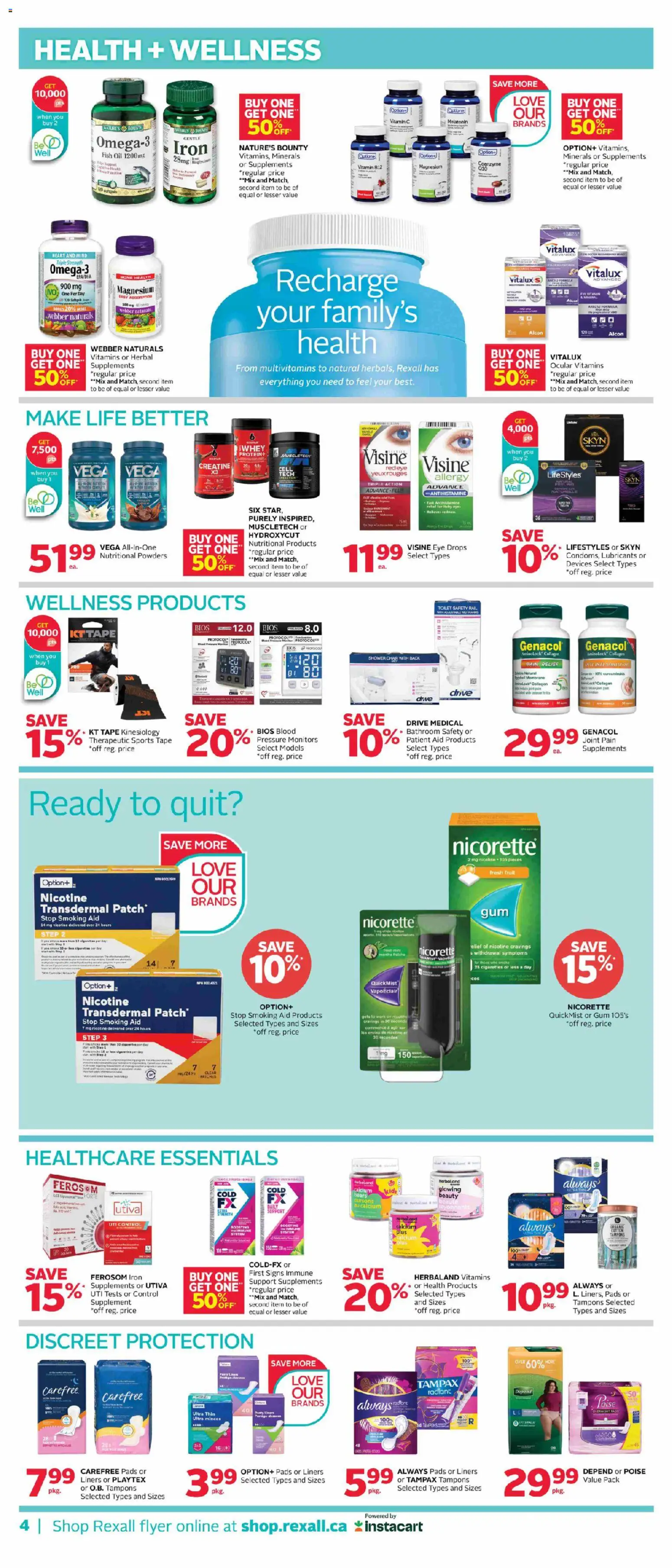 Rexall flyer valid from 24.04.2026 | Page: 11 | Products: Fish, Iron, Chair, Shower