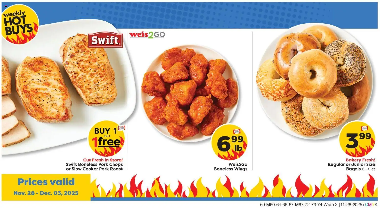 Weis Weekly Ad - valid from 28.11.2025 | Page: 2 | Products: Bakery, Cooker, Pork