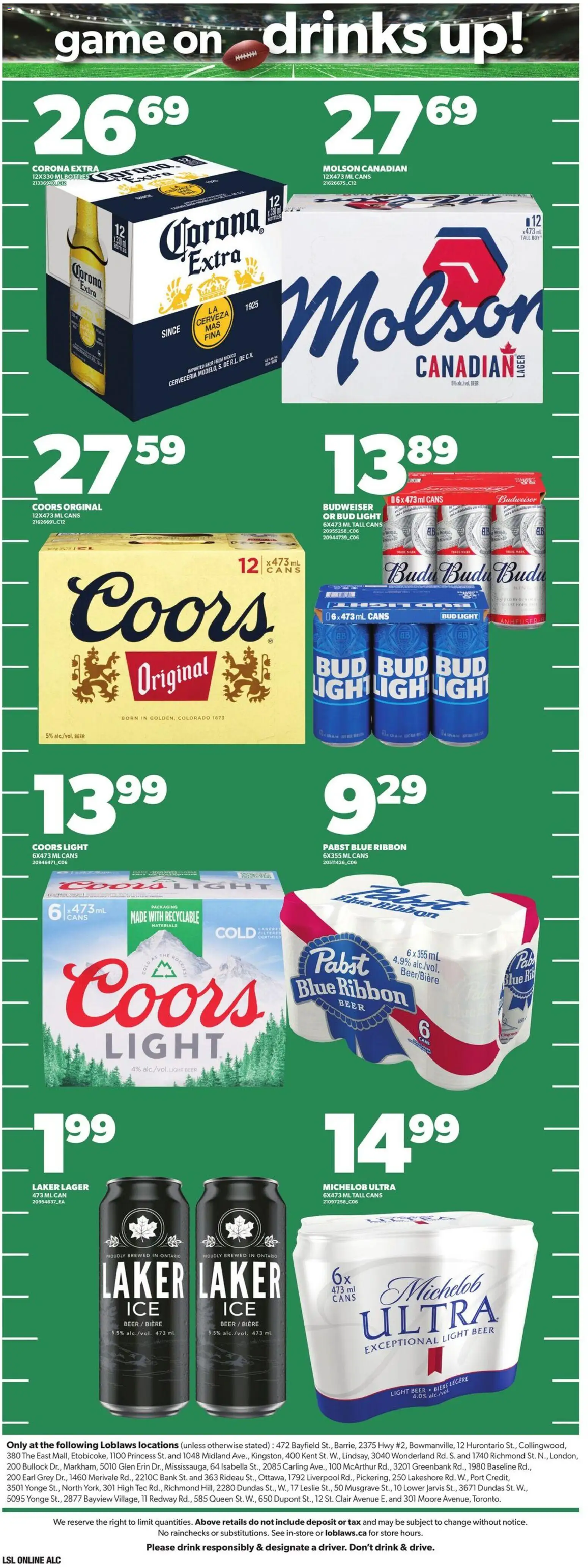 Loblaws flyer valid from 05.02.2026 | Page: 9 | Products: Game, Beer