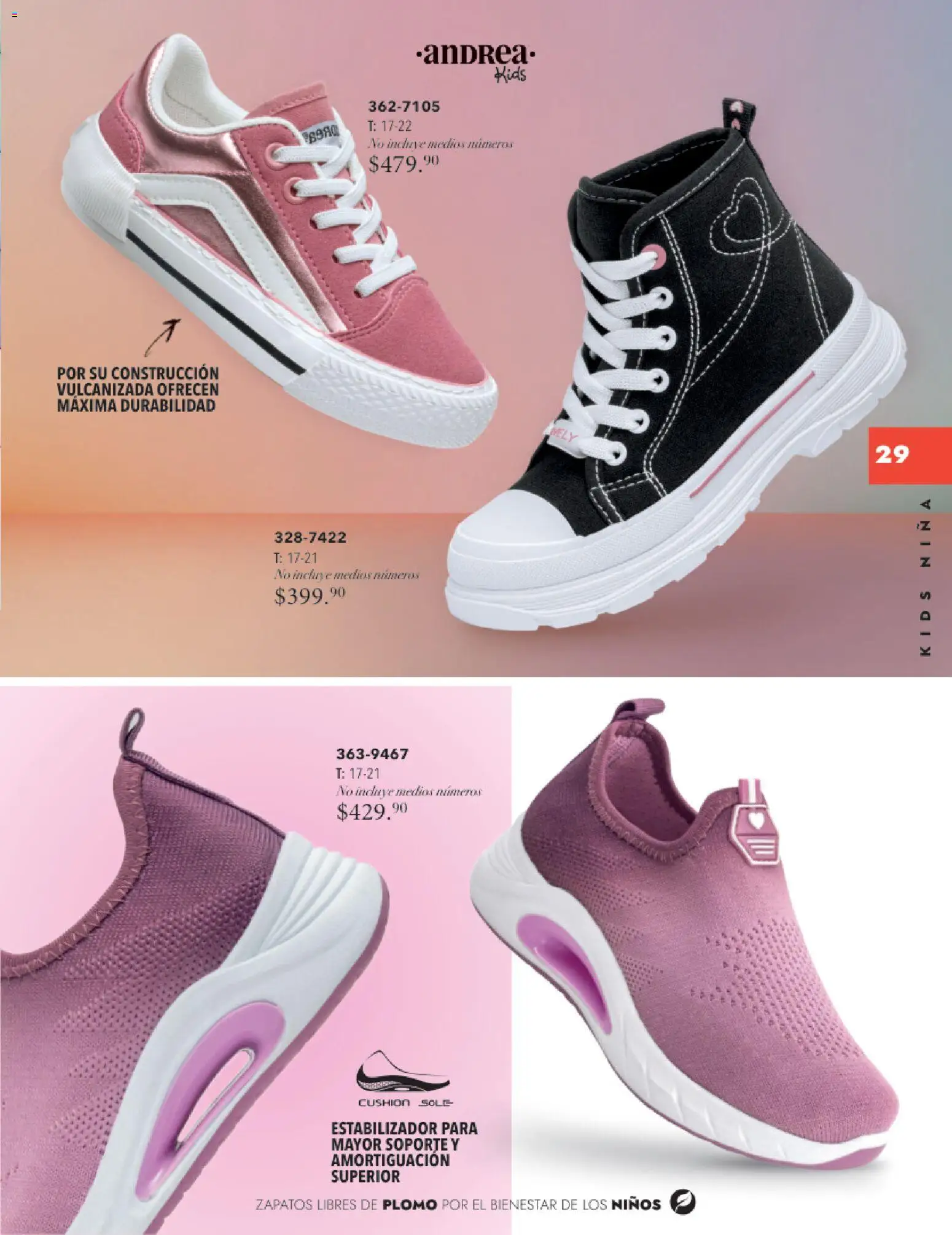 Nuevas ofertas de Andrea válidas en toda la República Mexicana desde el 26.11.2025. ¡Encuentra las mejores ofertas en Andrea catálogo Infantil Kids! | Página: 28 | Productos: Zapatos