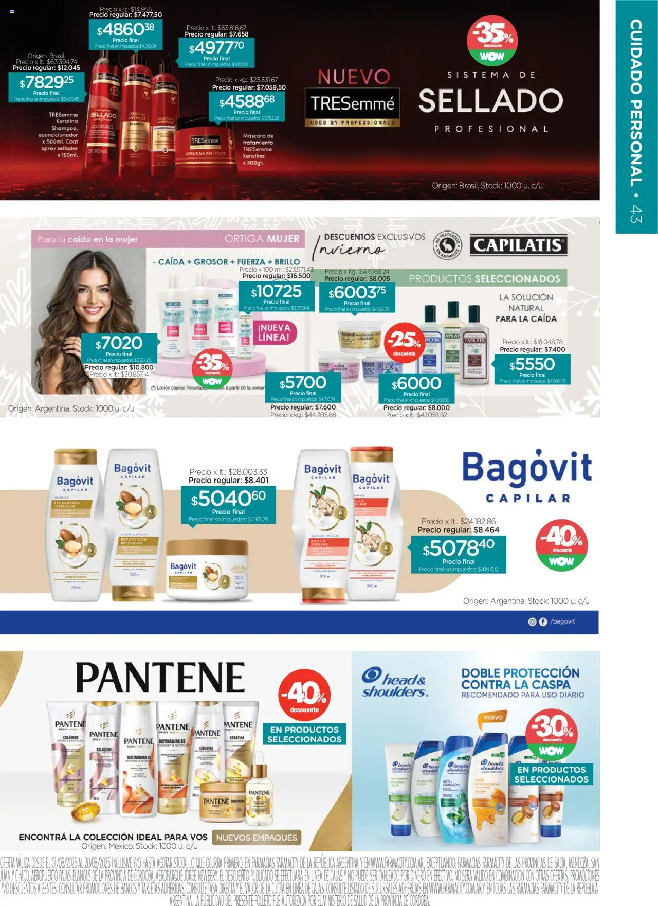 Farmacity catálogo │ válido desde el 01.08.2025 | Página: 43 | Productos: Máscara, Acondicionador, Brillo, Manzana