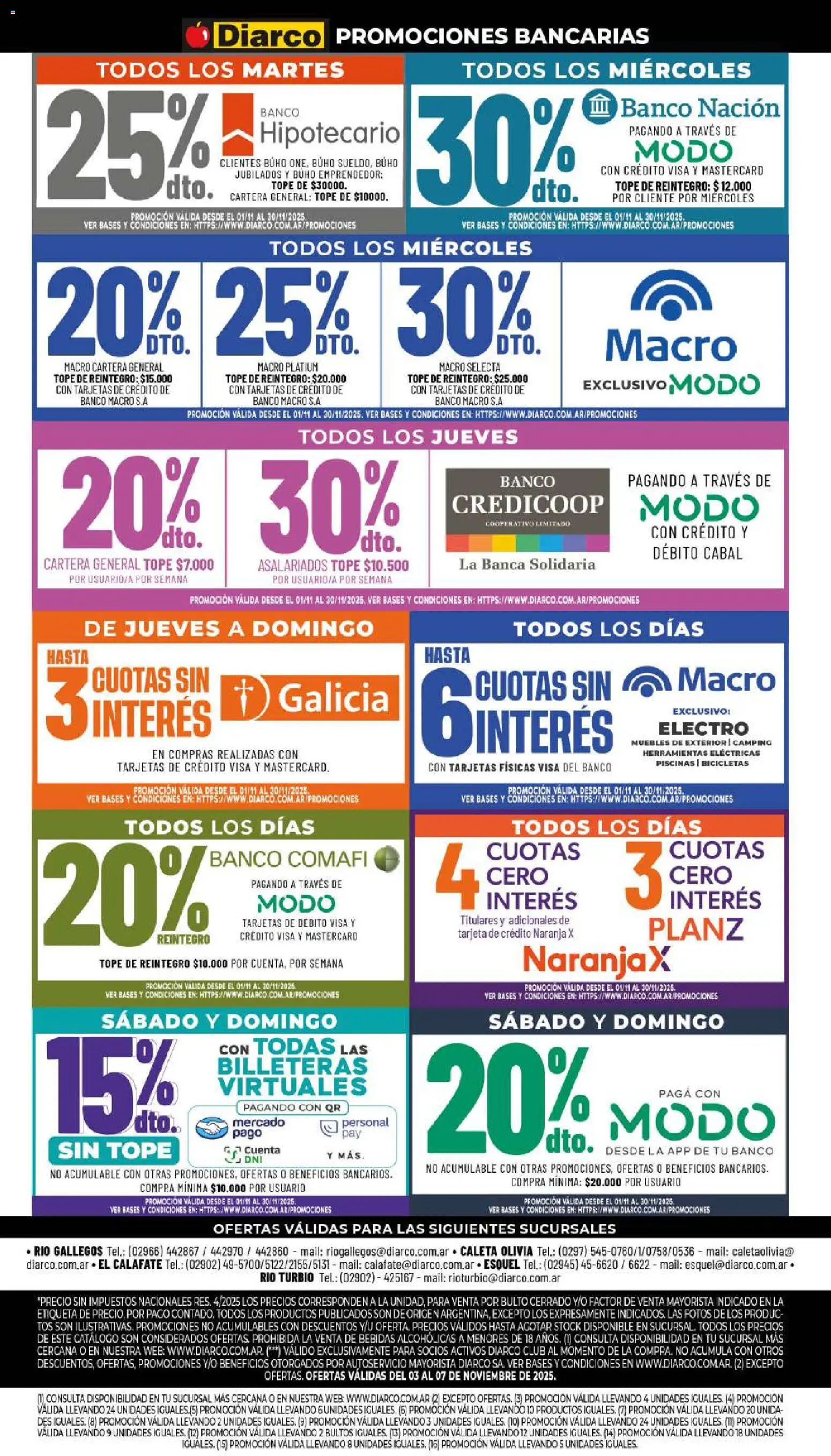 Diarco - Ofertas Hogar, Bazar Y Electro │ válido desde el 03.11.2025 | Página: 5 | Productos: Cartera, Banco, General