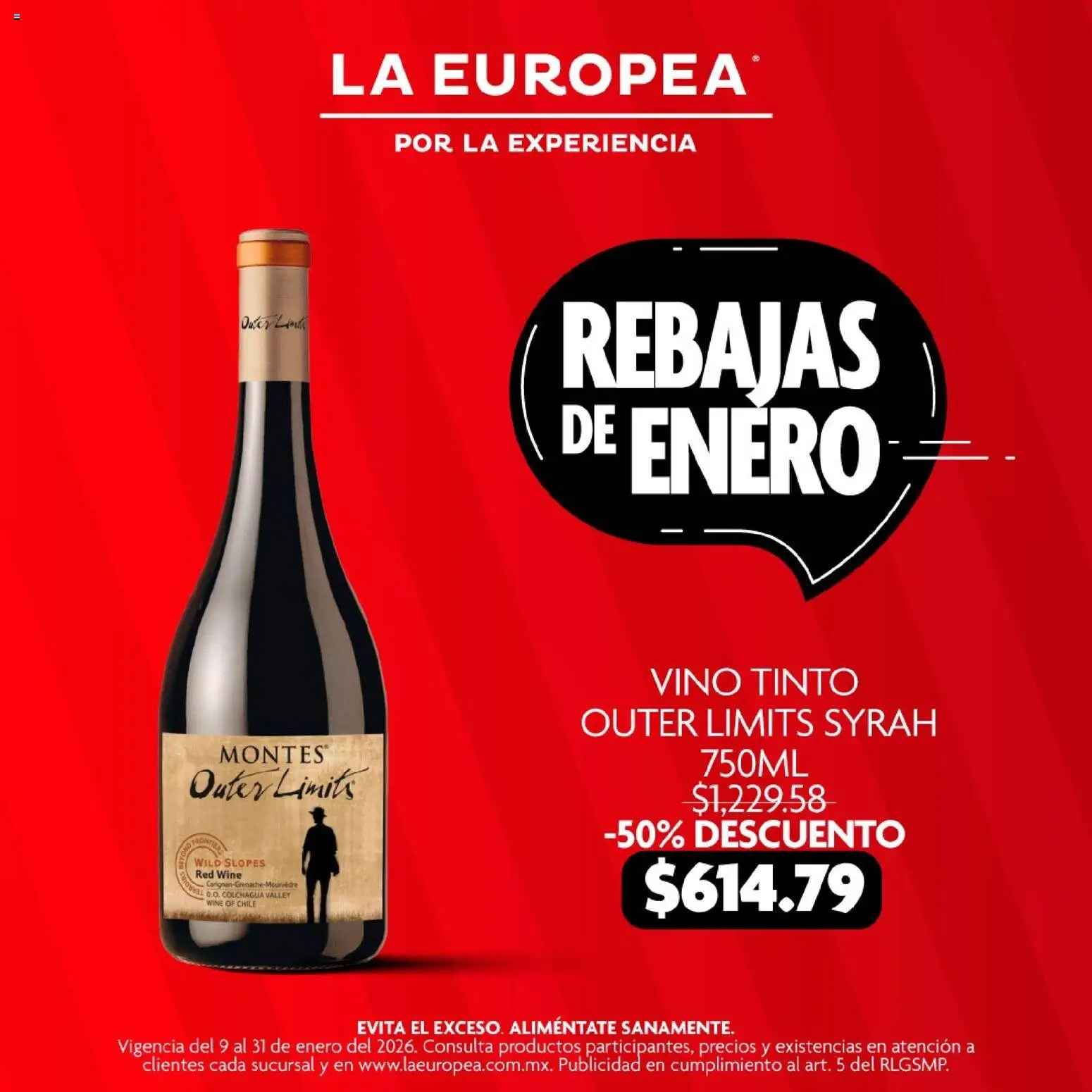 Nuevas ofertas de La Europea válidas en toda la República Mexicana desde el 09.01.2026. ¡Encuentra las mejores ofertas en La Europea catálogo Rebajas de Enero! | Página: 5 | Productos: Vino