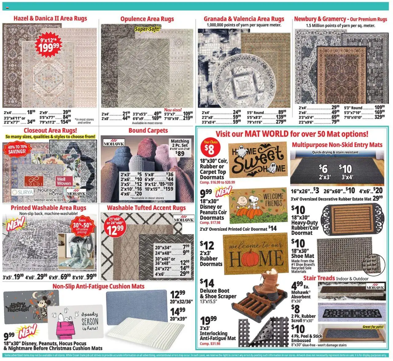 Ocean State Job Lot Weekly Ad - MA - valid from 25.09.2025 | Page: 6 | Products: Yarn, Carpet, Doormat, Cushion
