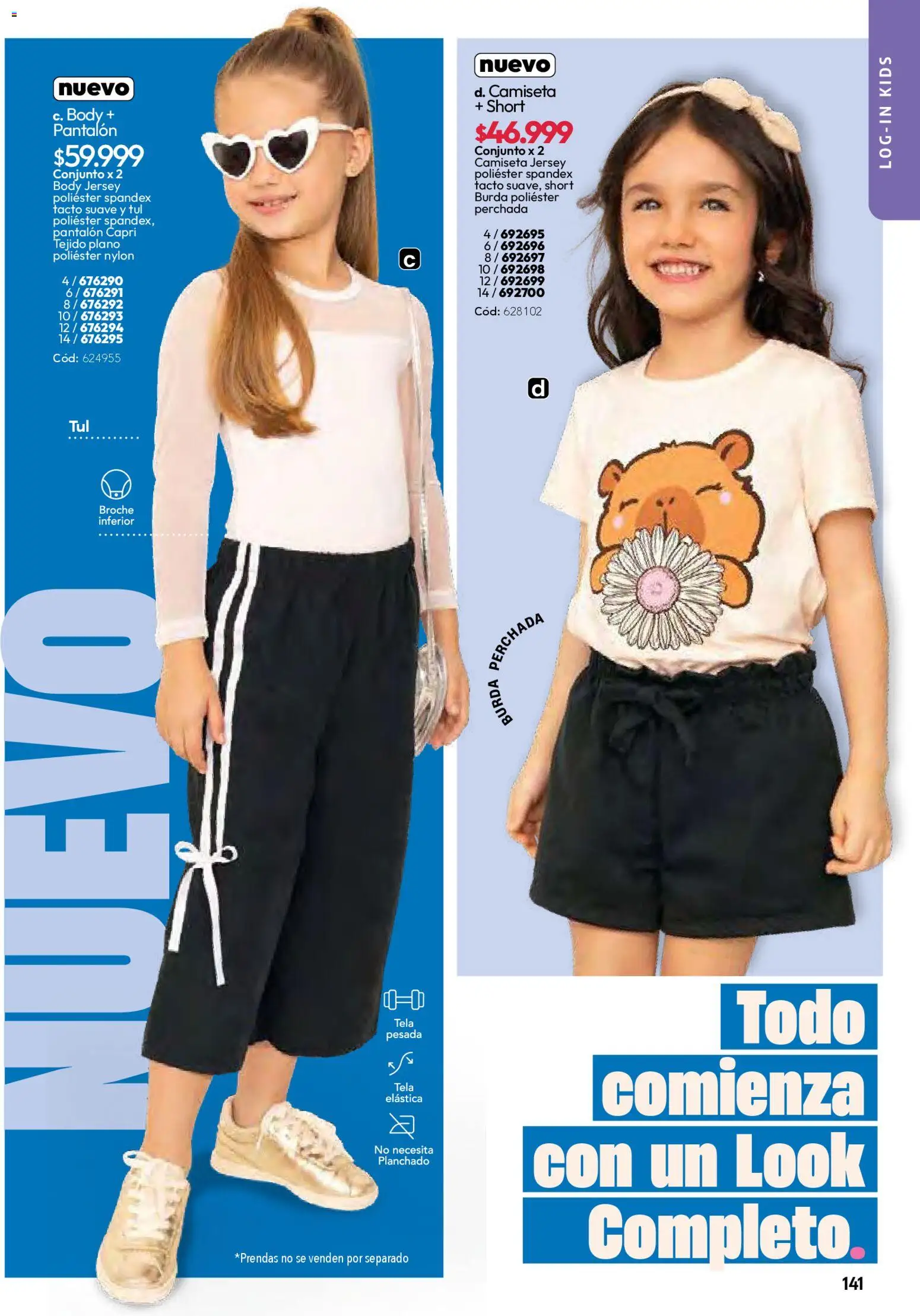 Pacifika revista - valida desde el 01.04.2026 | Página: 141 | Productos: Body, Short, Camiseta, Conjunto