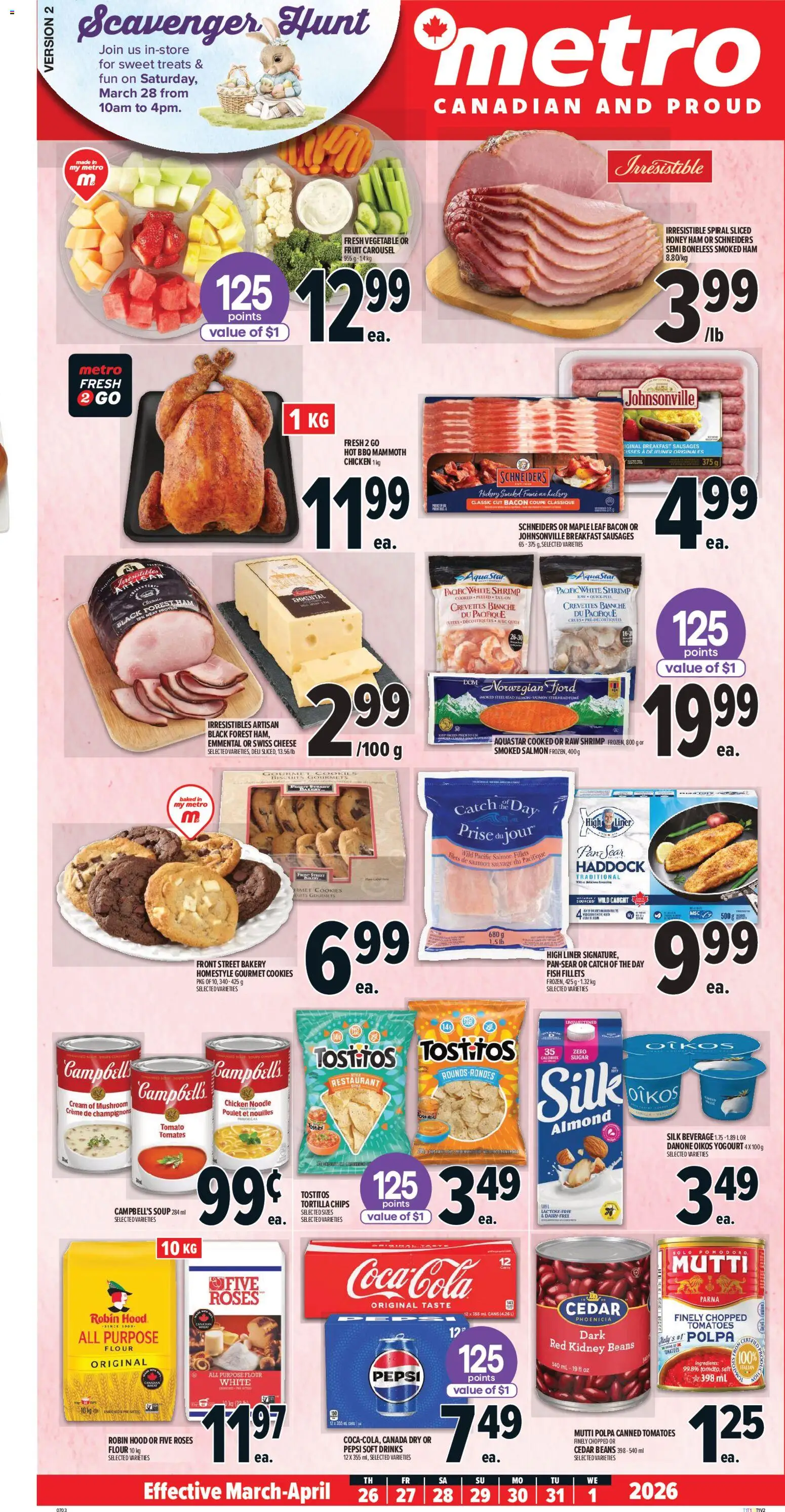 Metro flyer valid from 26.03.2026 | Page: 2 | Products: Cream, Cookies, Chicken, Tomatoes