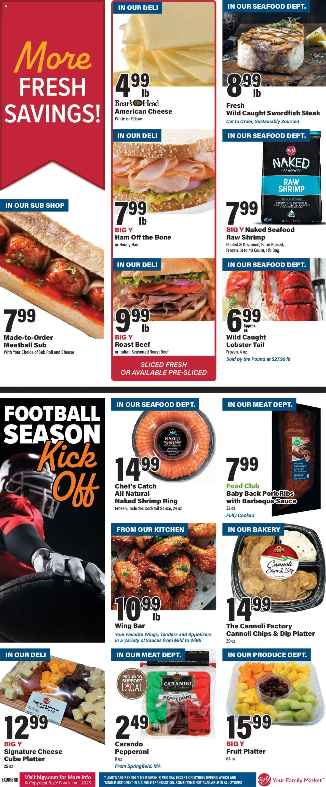 Big Y Weekly Ad - valid from 18.09.2025 | Page: 3 | Products: Chips, Sauce, Seafood, Bag