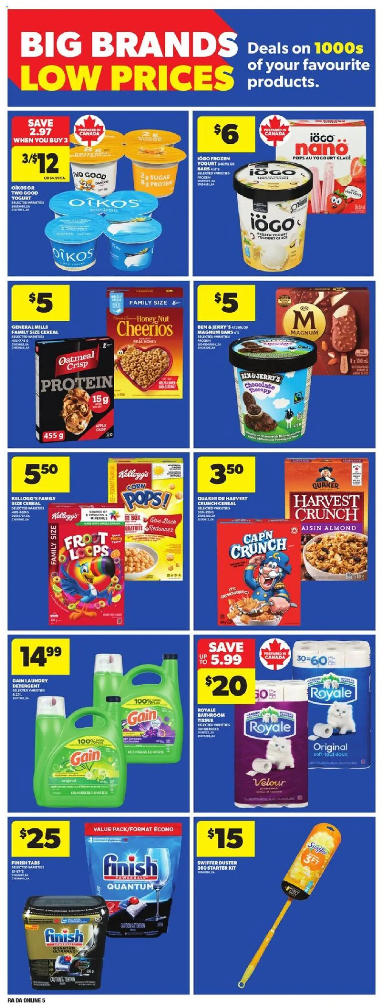 Atlantic Superstore flyer valid from 14.08.2025 | Page: 14 | Products: Detergent, Box, Yogurt, Chocolate