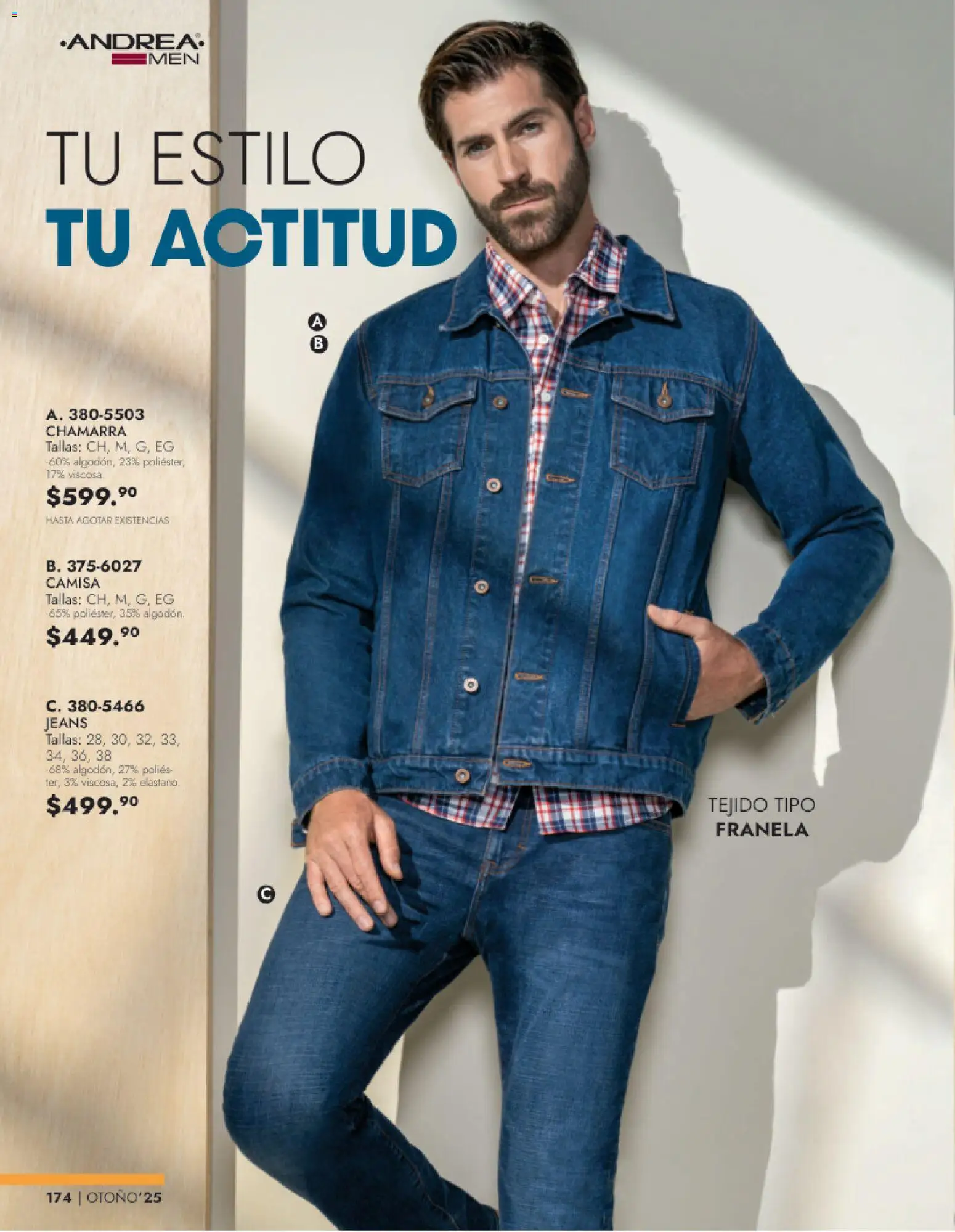 Nuevas ofertas de Andrea válidas en toda la República Mexicana desde el 26.11.2025. ¡Encuentra las mejores ofertas en Andrea catálogo Vestir Caballero otoño! | Página: 12 | Productos: Camisa, Chamarra