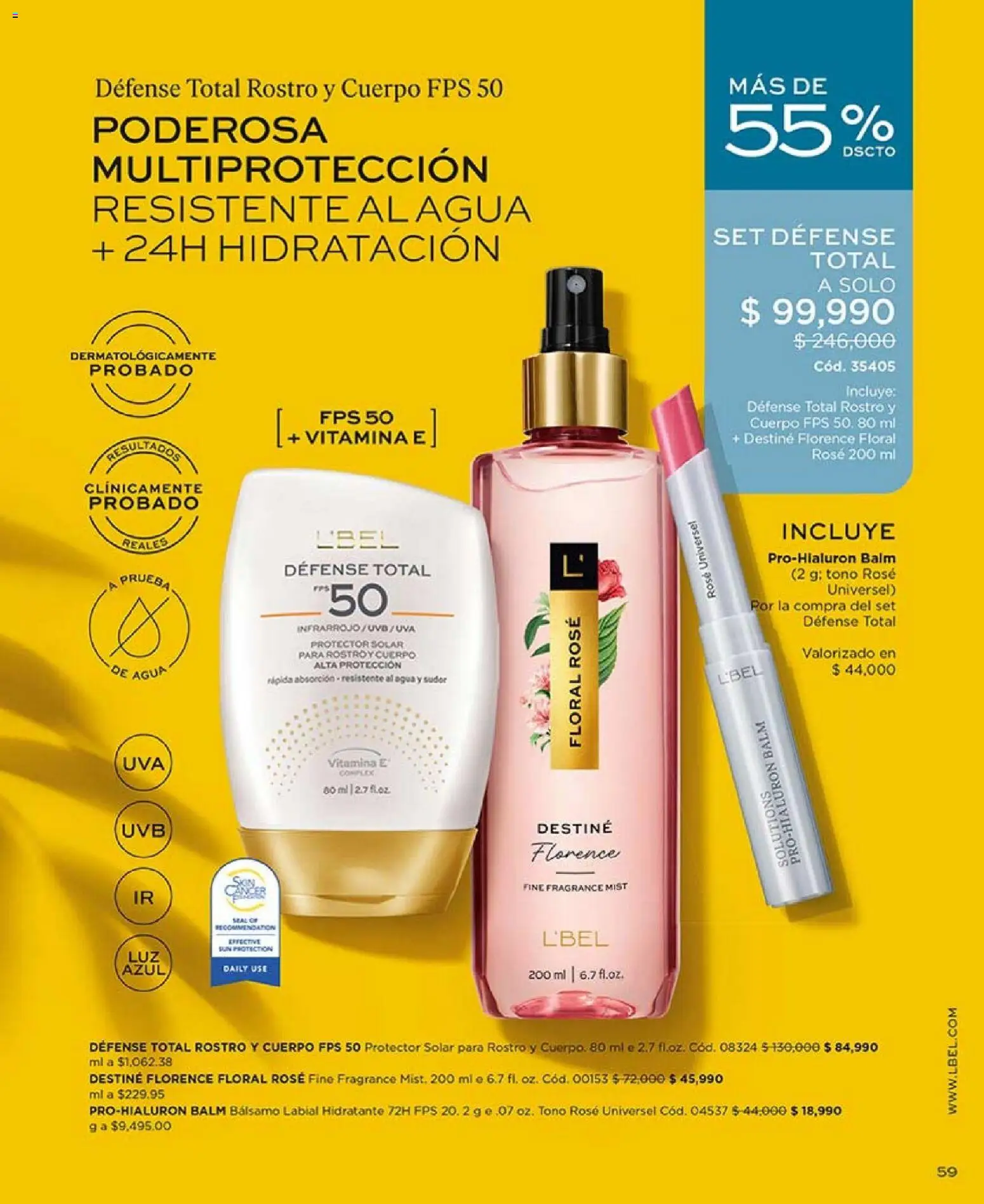 L'Bel revista - valida desde el 01.02.2026 | Página: 59 | Productos: Agua, Bálsamo, Uva, Protector solar