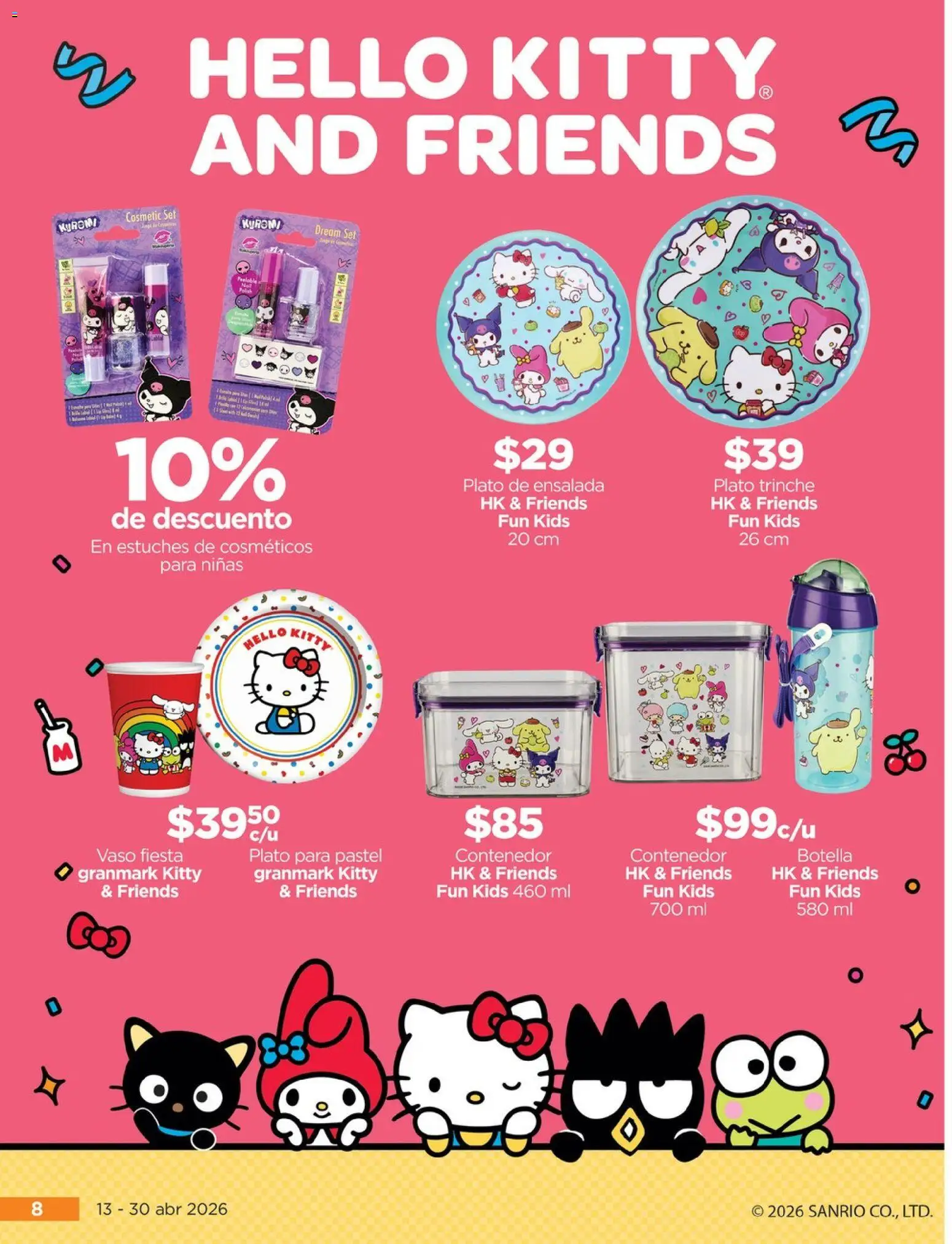 Nuevas ofertas de Chedraui válidas en toda la República Mexicana desde el 13.04.2026. ¡Encuentra las mejores ofertas en Chedraui folleto Al día más Feliz para consentirlos! | Página: 8 | Productos: Pastel, Ensalada, Contenedor, Botella