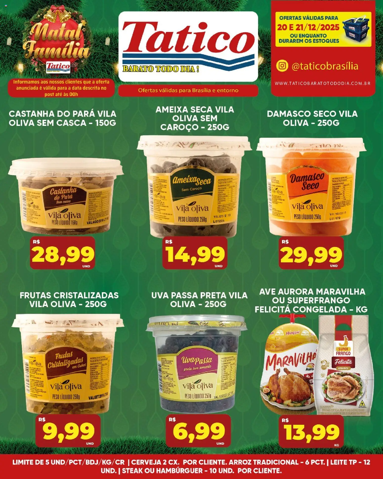 Tatico Folheto - válido de 20.12.2025 | Página: 13 | Produtos: Leite, Frango, Uva passa, Ameixa