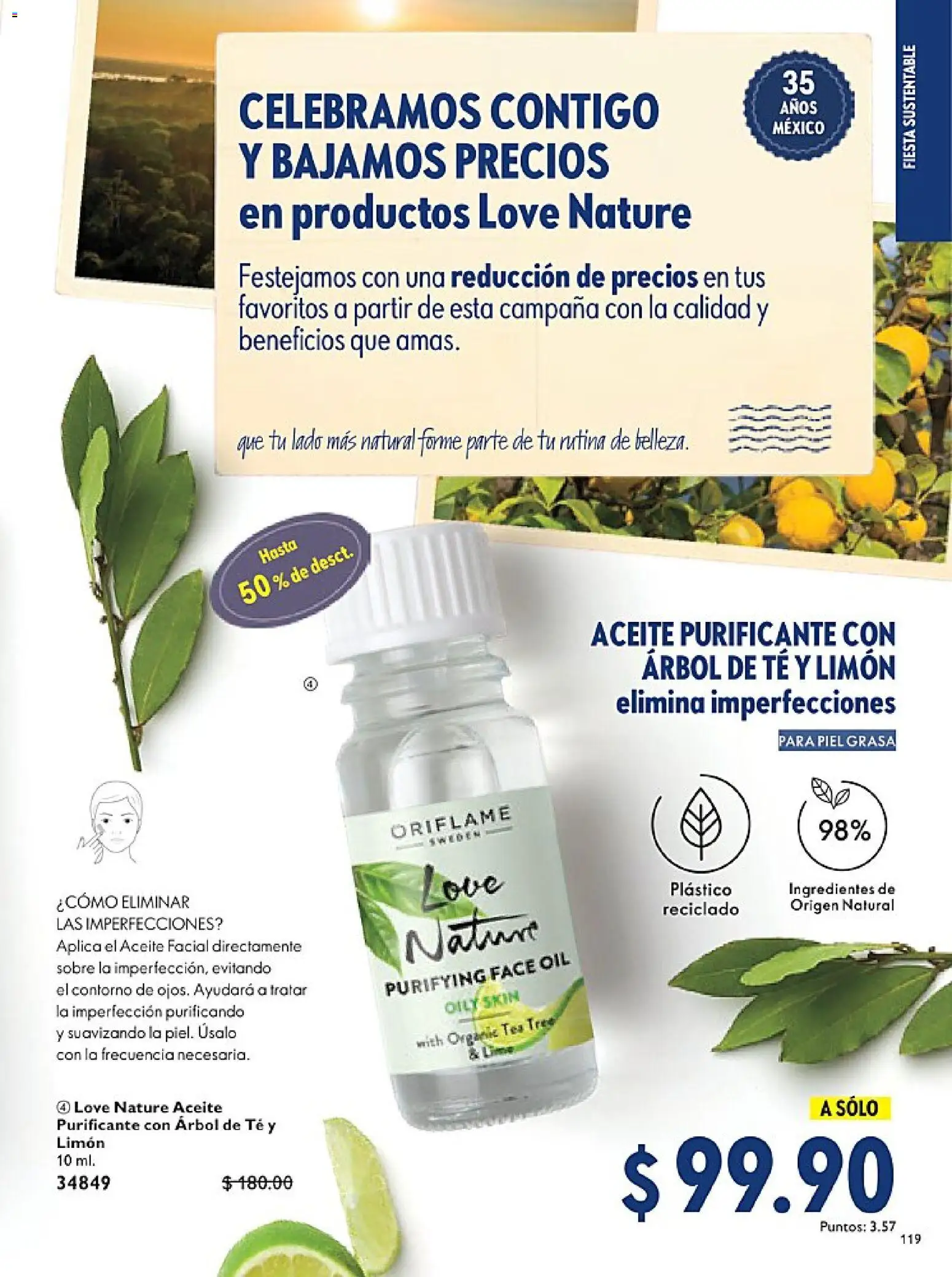 Nuevas ofertas de Oriflame válidas en toda la República Mexicana desde el 14.02.2026. ¡Encuentra las mejores ofertas en Oriflame campaña 3 2026! | Página: 119 | Productos: Contorno, Limón, Té, Campana