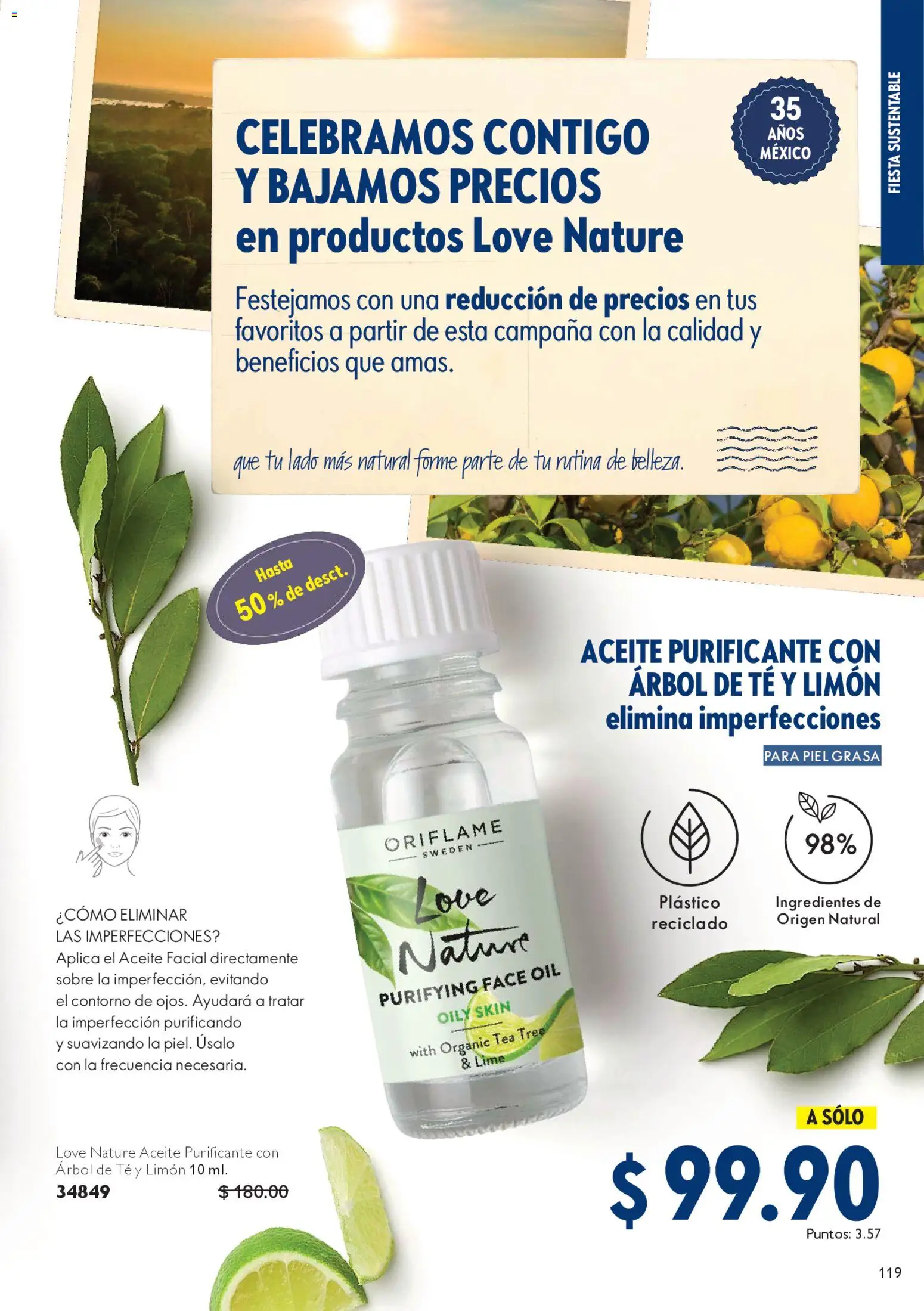 Nuevas ofertas de Oriflame válidas en toda la República Mexicana desde el 14.02.2026. ¡Encuentra las mejores ofertas en Oriflame campaña 3 2026! | Página: 119 | Productos: Contorno, Aceite, Té, Campana