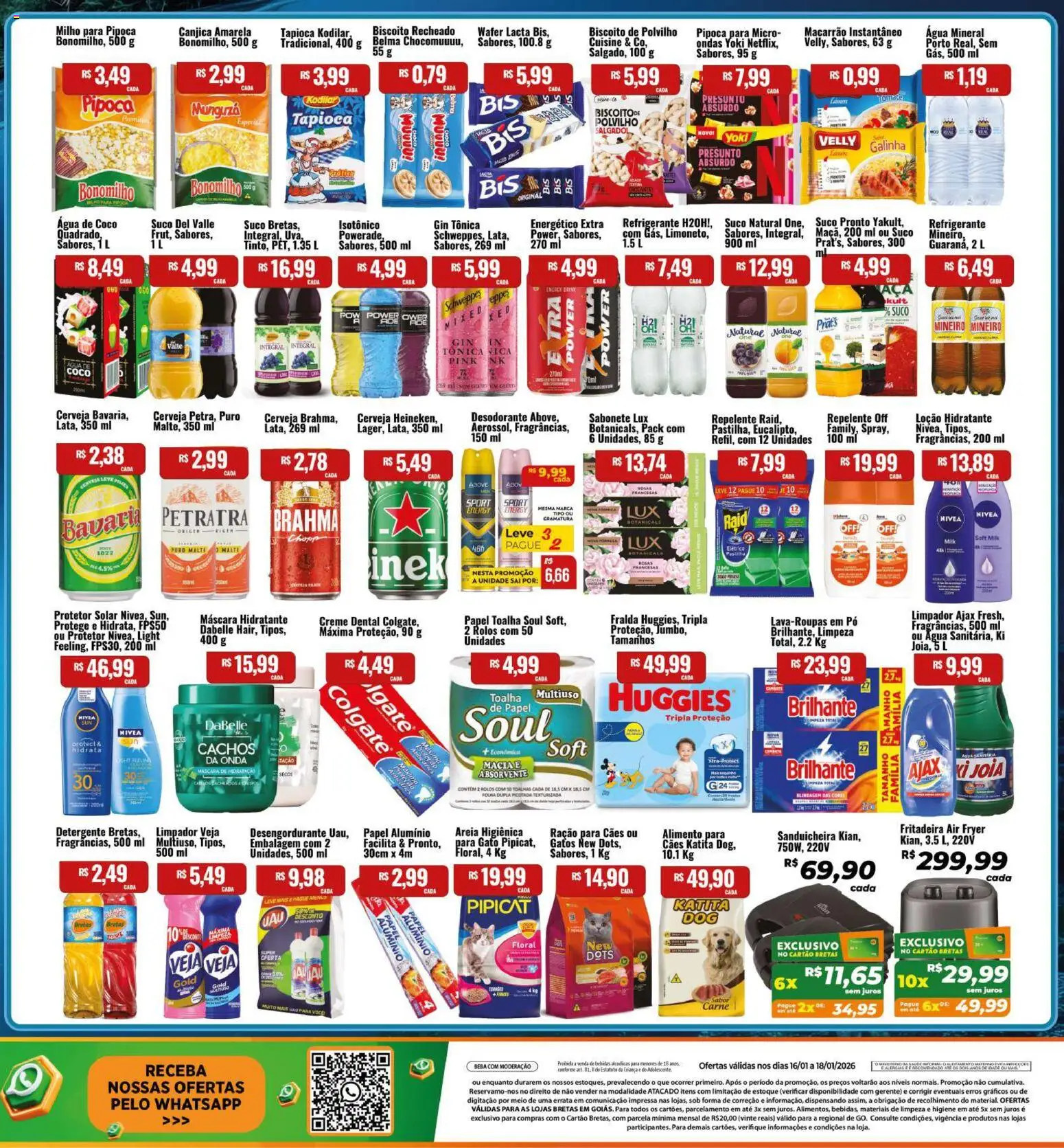 Bretas Folheto - válido de 16.01.2025 | Página: 2 | Produtos: Protetor solar, Tapioca, Macarrão instantâneo, Creme dental