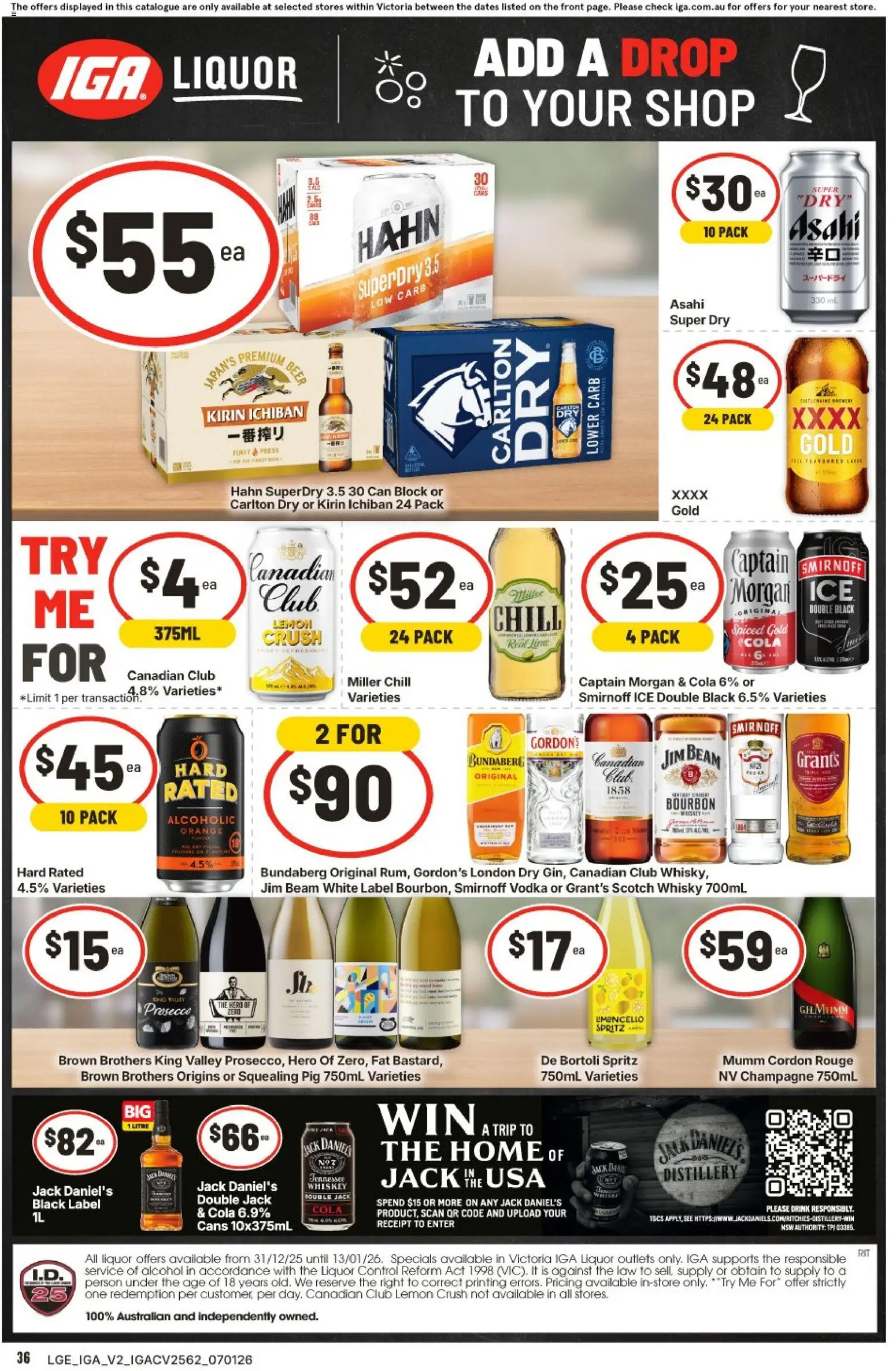 IGA catalogue - valid from 07.01.2026 | Page: 5 | Products: Bourbon, Whiskey, Lemon, Press