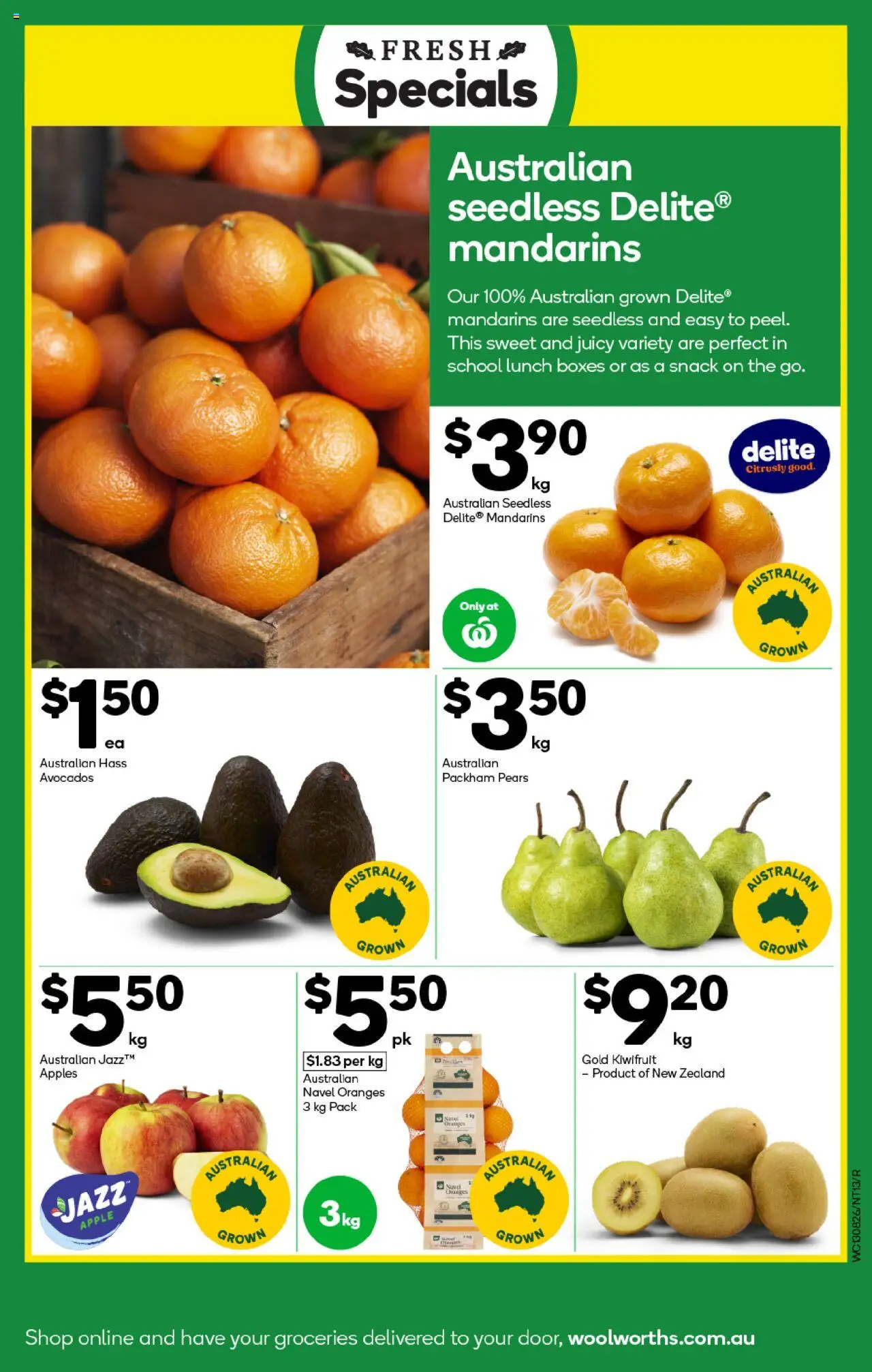 Woolworths catalogue - valid from 13.08.2025 | Page: 13 | Products: Apples, Oranges, Kiwifruit, Mandarins