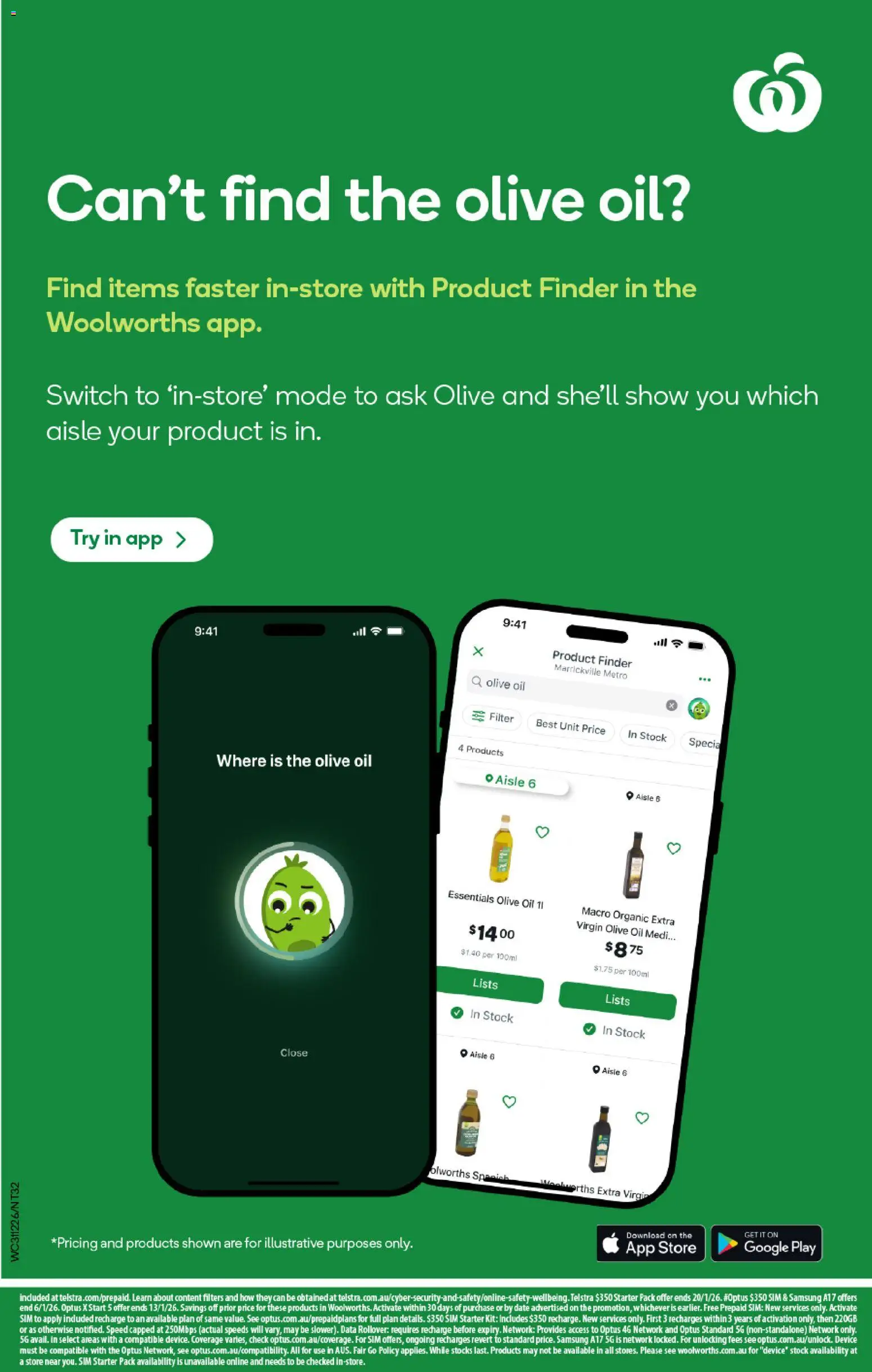 Woolworths catalogue - valid from 31.12.2025 | Page: 32 | Products: Oil, Olive oil, Date, Device