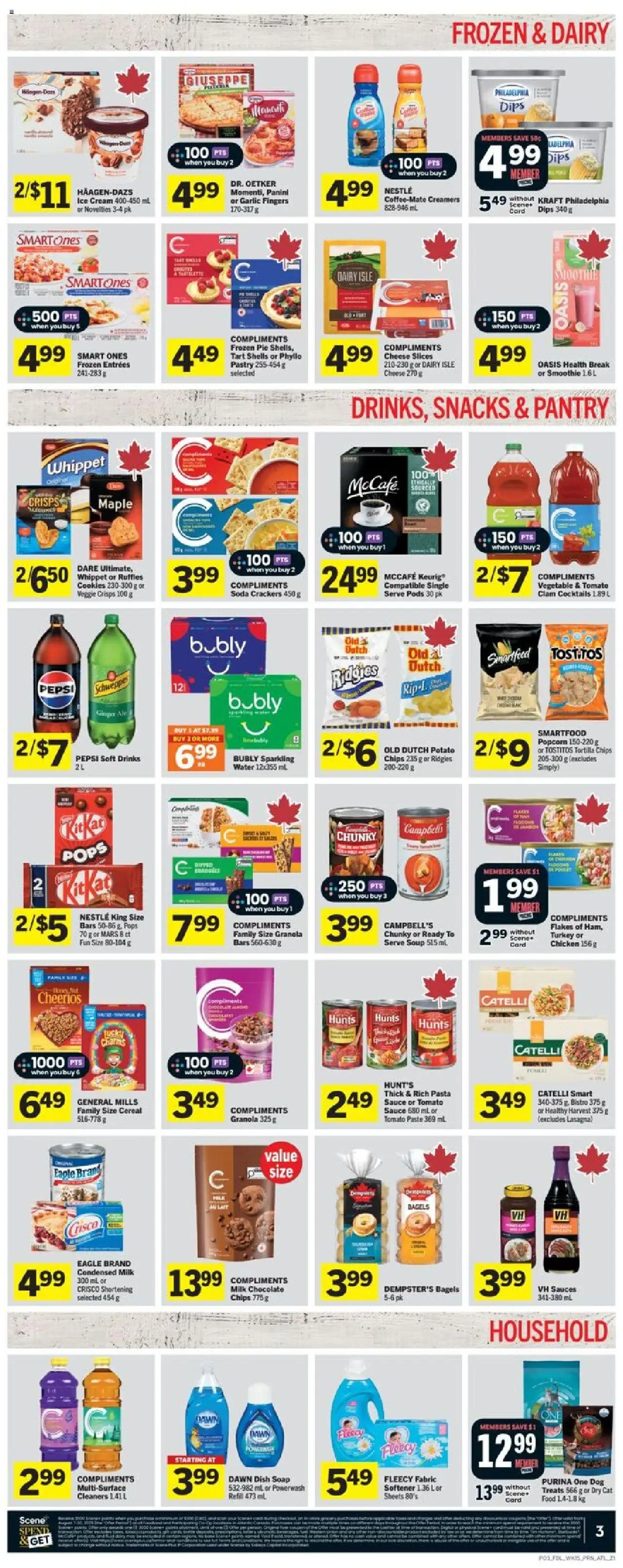 Foodland flyer valid from 07.08.2025 | Page: 4 | Products: Cookies, Turkey, Cheese, Chicken