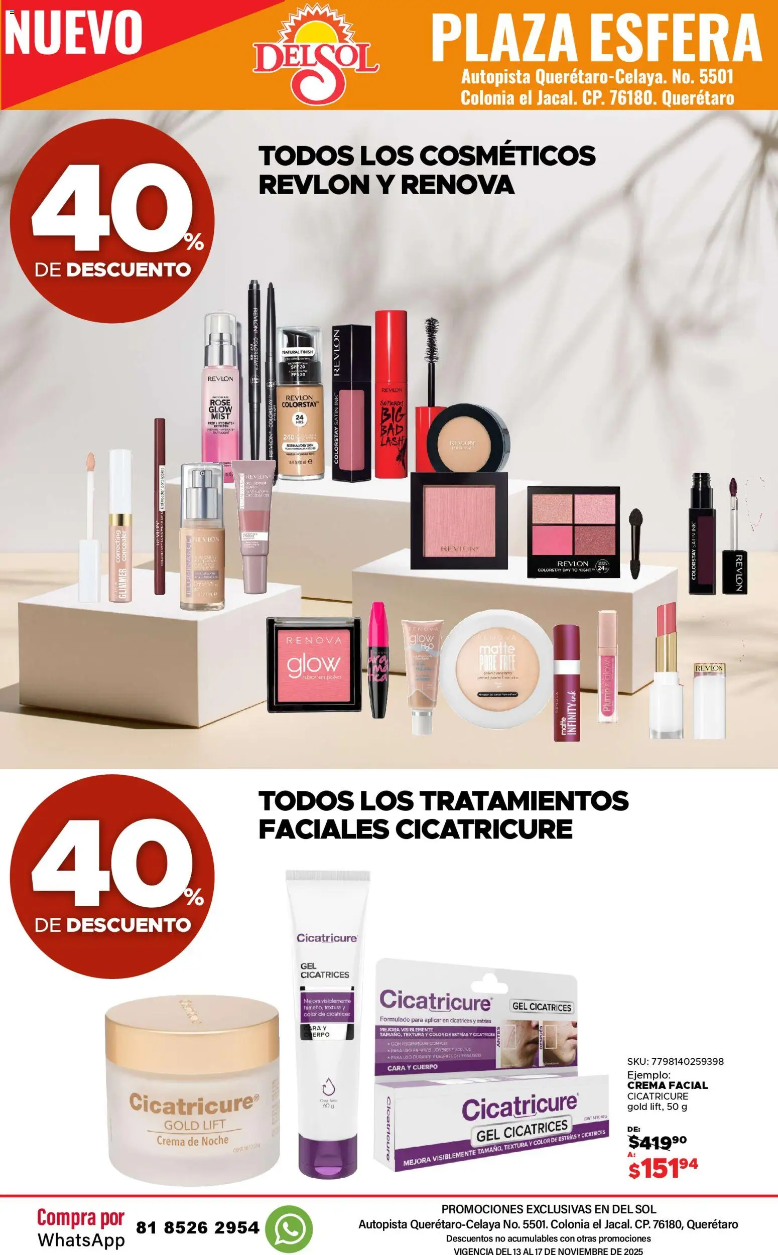 Nuevas ofertas de Del Sol y Woolworth válidas en toda la República Mexicana desde el 13.11.2025. ¡Encuentra las mejores ofertas en Del Sol y Woolworth catálogo Apertura Querétaro Esfera 1201! | Página: 38 | Productos: Crema