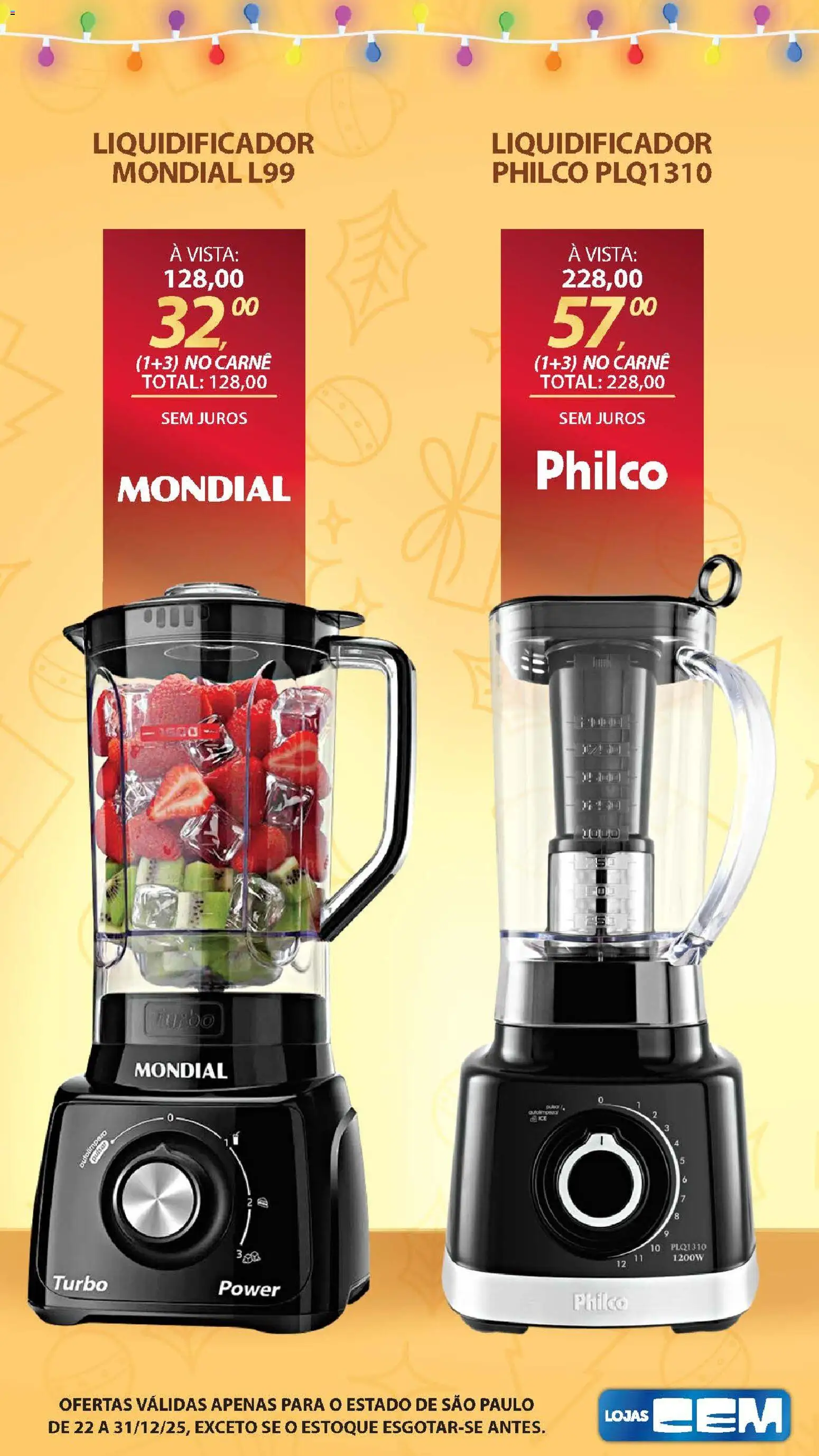 Lojas Cem Folheto - válido de 22.12.2025 | Página: 68 | Produtos: Liquidificador, Carne