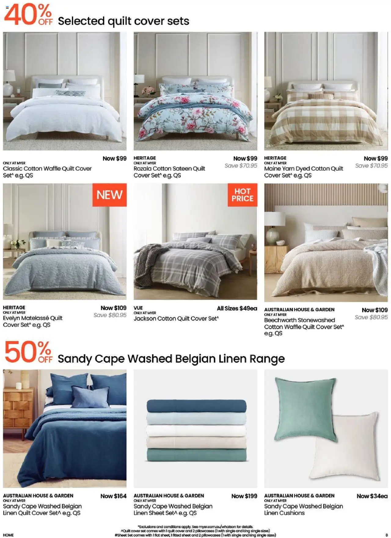 Myer catalogue - valid from 12.08.2025 | Page: 8 | Products: Linen