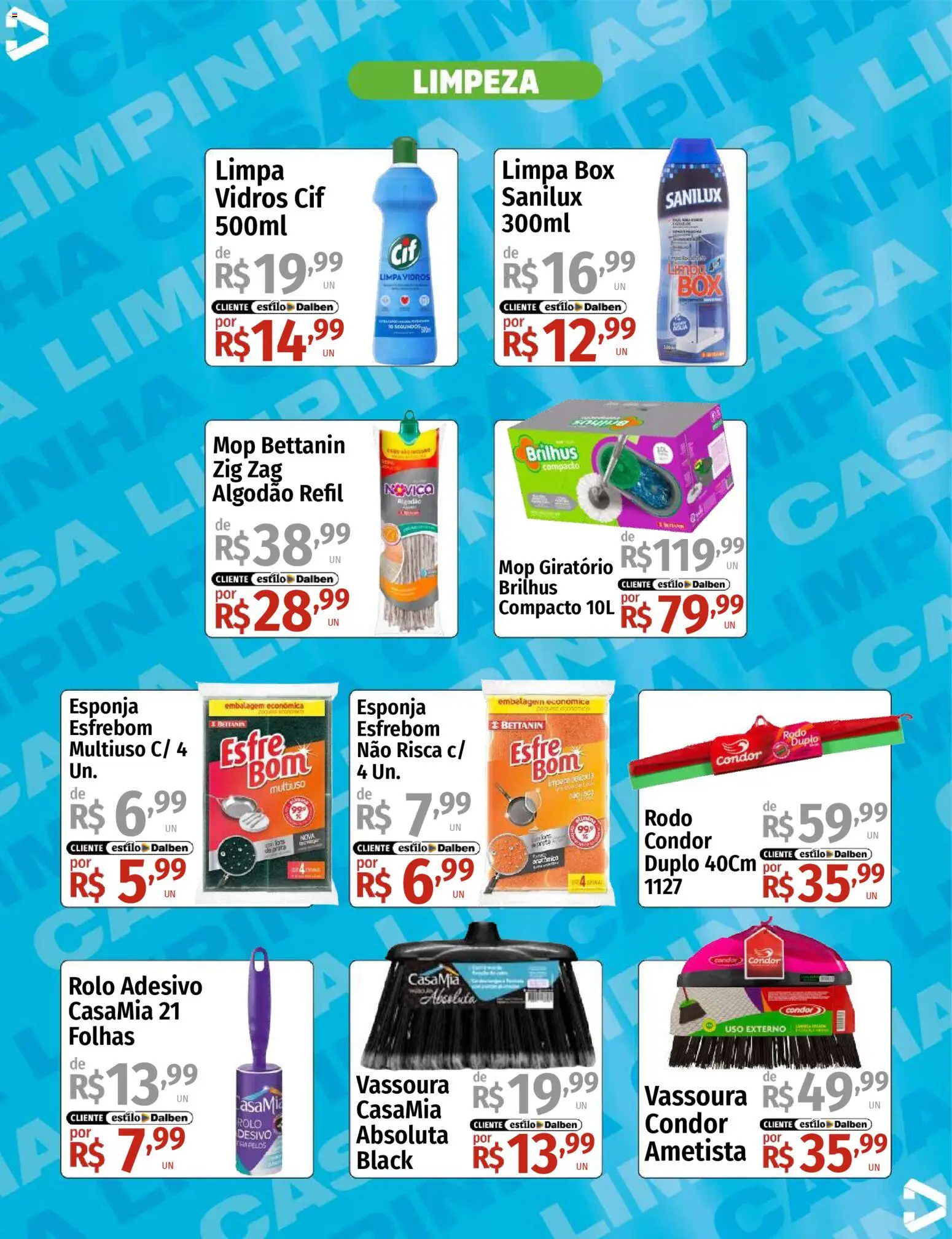 Supermercado Dalben Folheto - válido de 02.03.2026 | Página: 3 | Produtos: Rolo, Limpa vidros, Algodão, Rodo