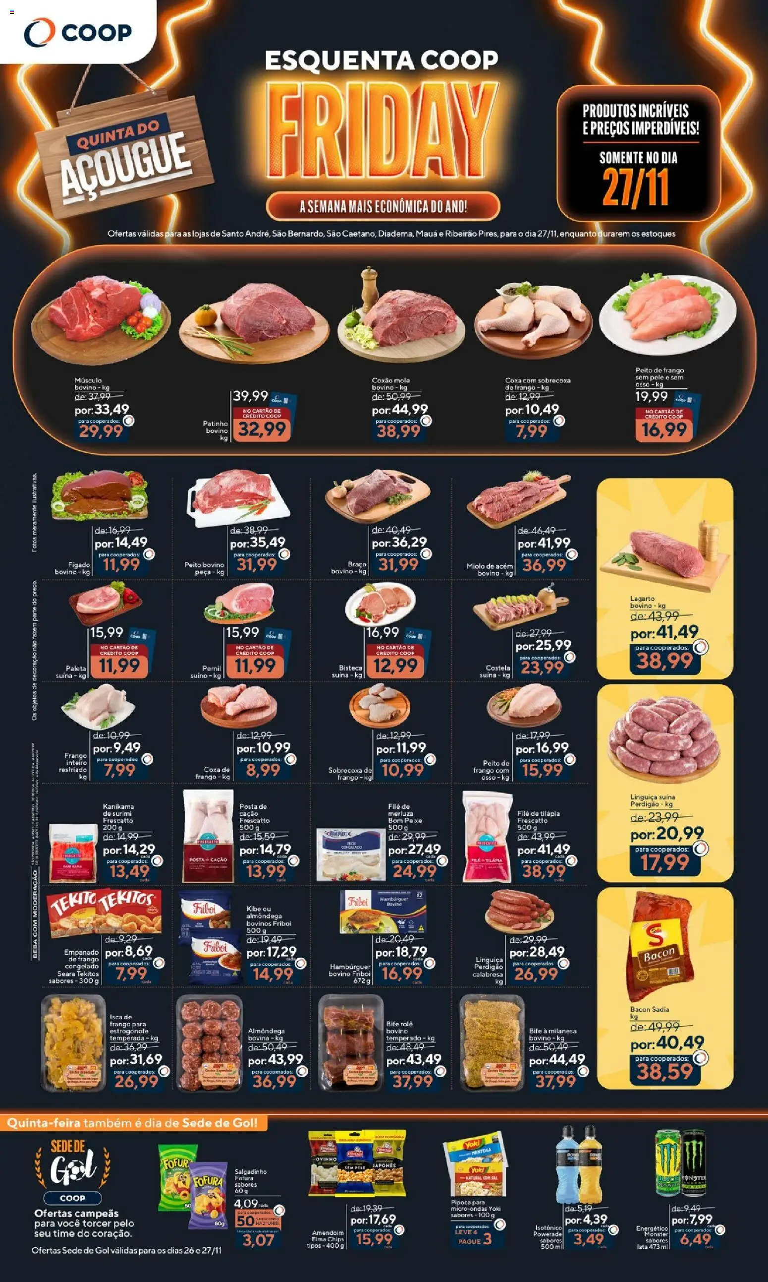 Coop Folheto - válido de 27.11.2025 | Página: 1 | Produtos: Energético, Frango, Isotônico, Pipoca