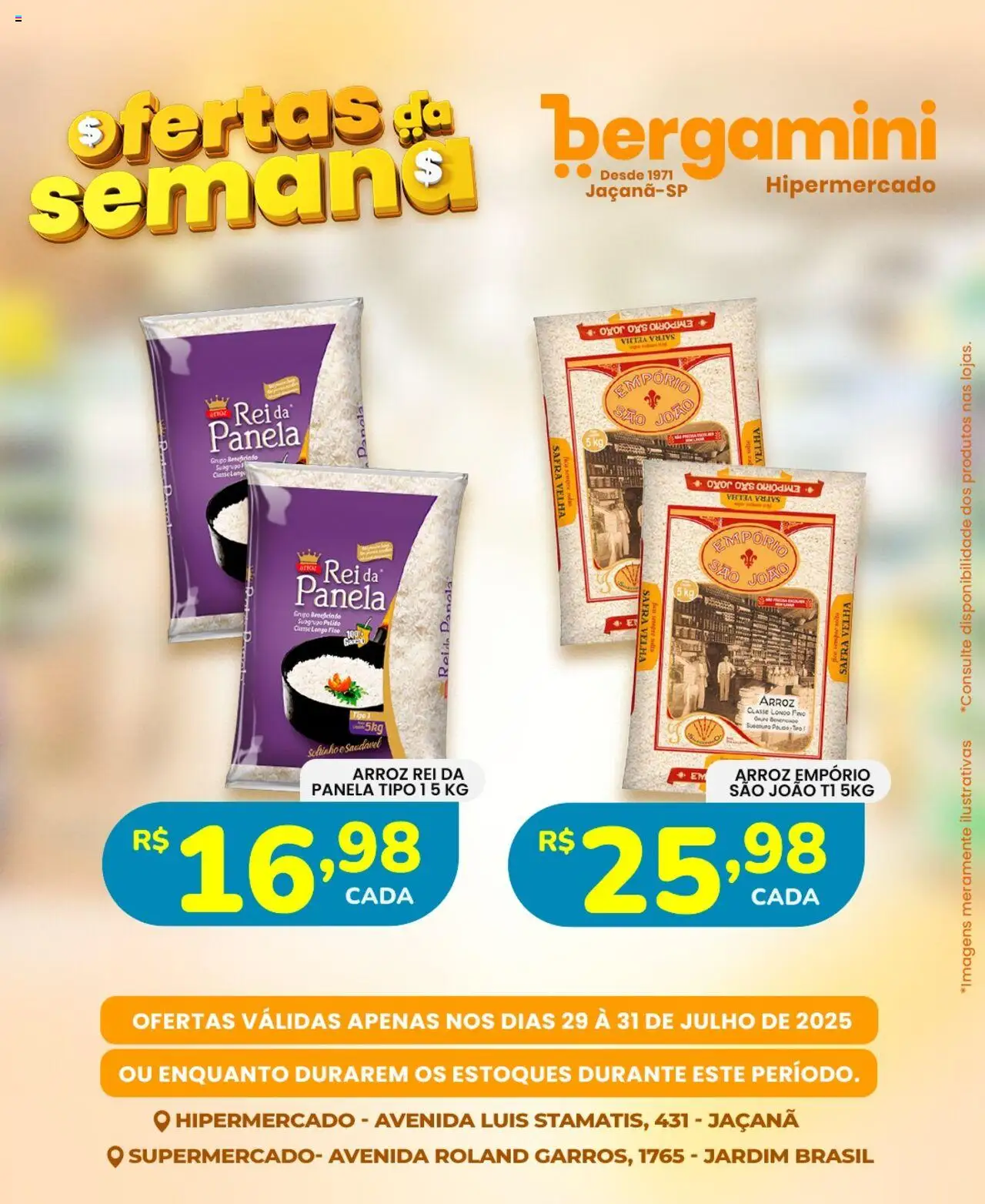 Supermercado Bergamini Folheto - válido de 29.07.2025 | Página: 2 | Produtos: Panela, Arroz